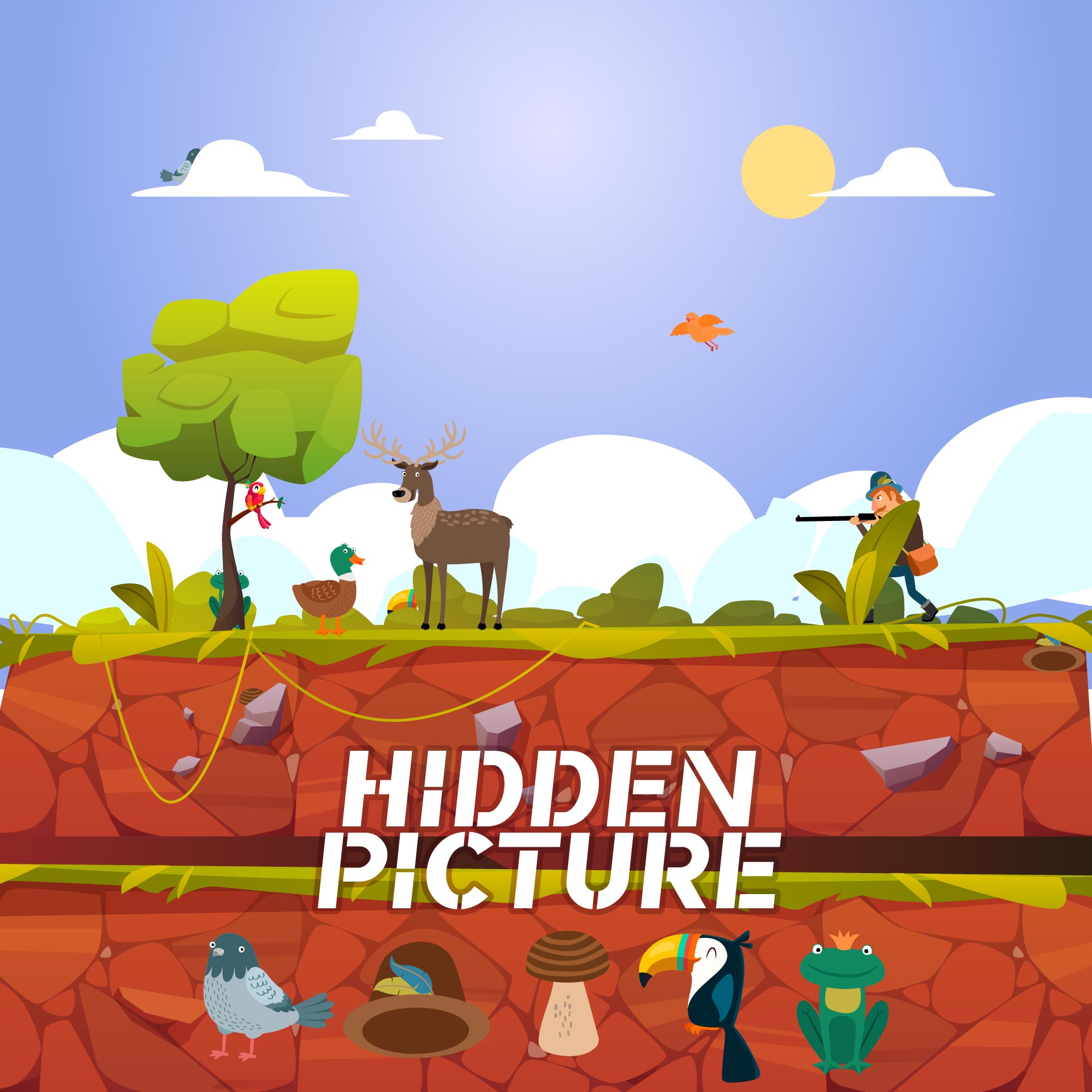 Highlight Picture Hidden Objects Printable