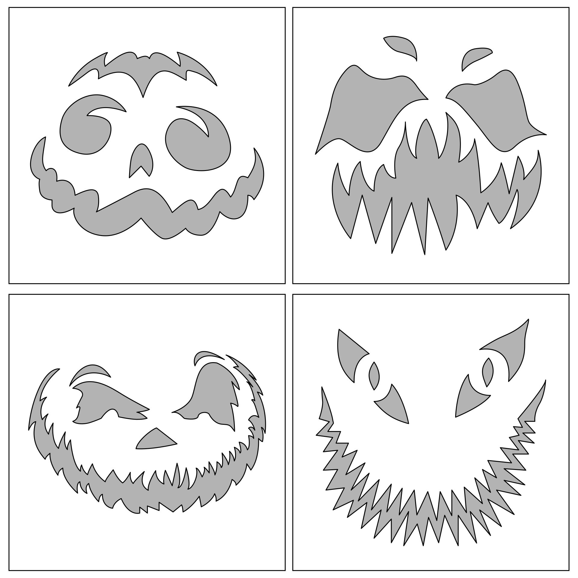 Printable Scary Pumpkin Carving Stencils