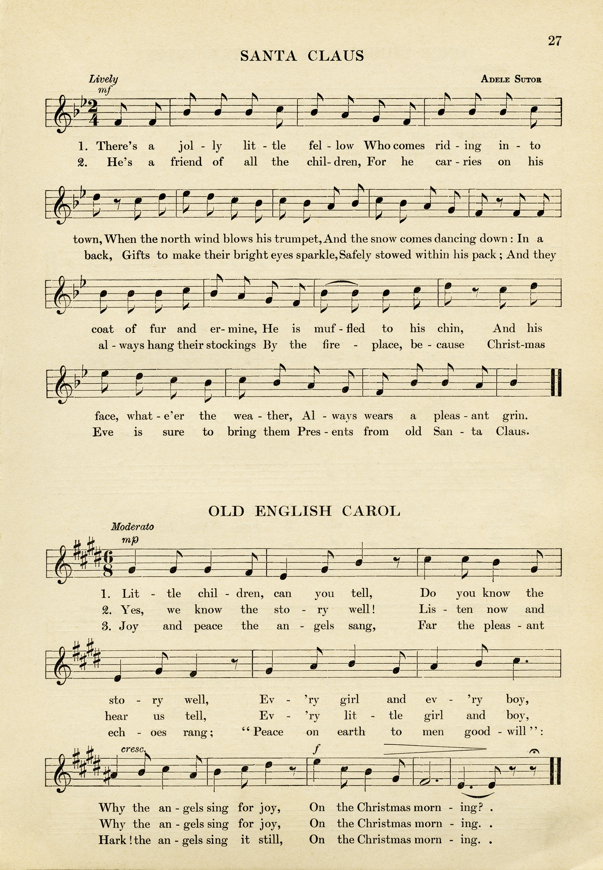Old Christmas Sheet Music