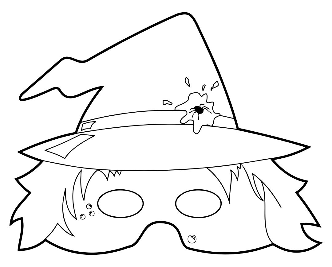 Printable Halloween Mask Coloring Pages