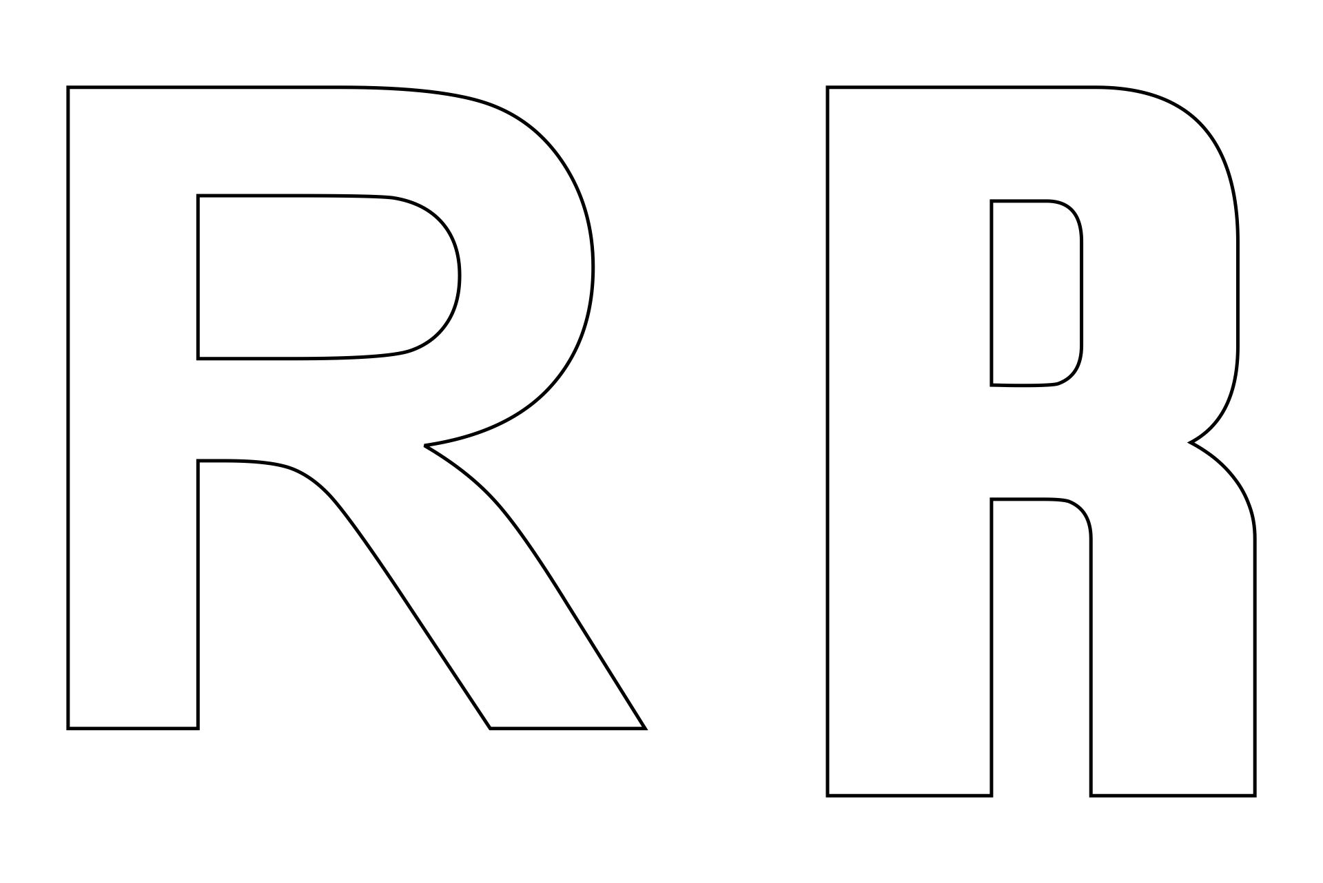 Printable Letter R Template