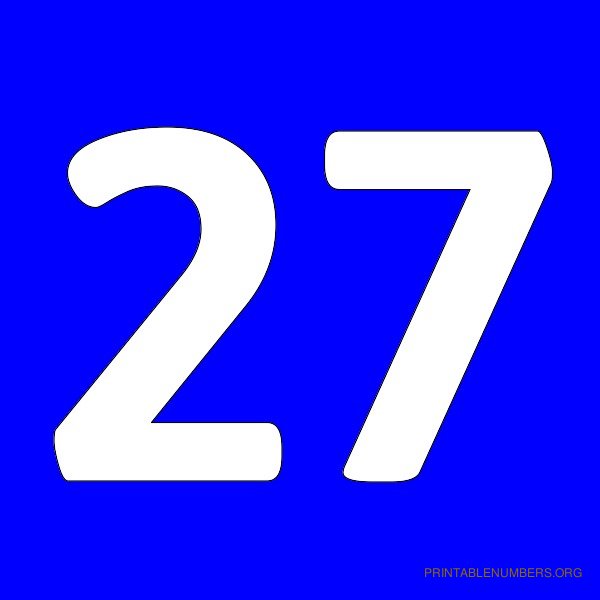Цифра 27 картинка
