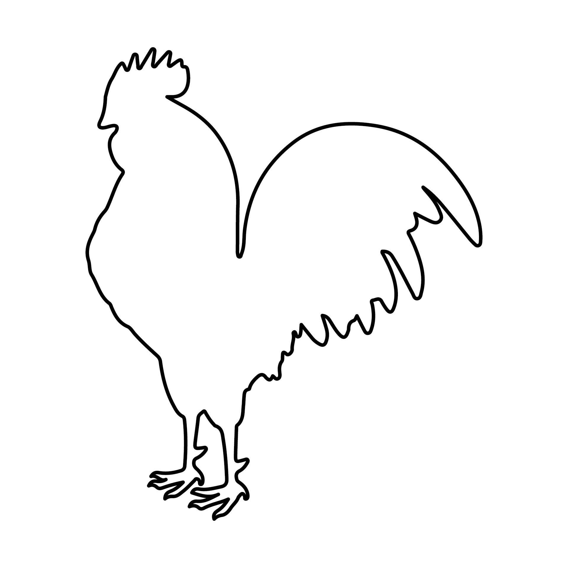Printable Rooster Stencil Patterns