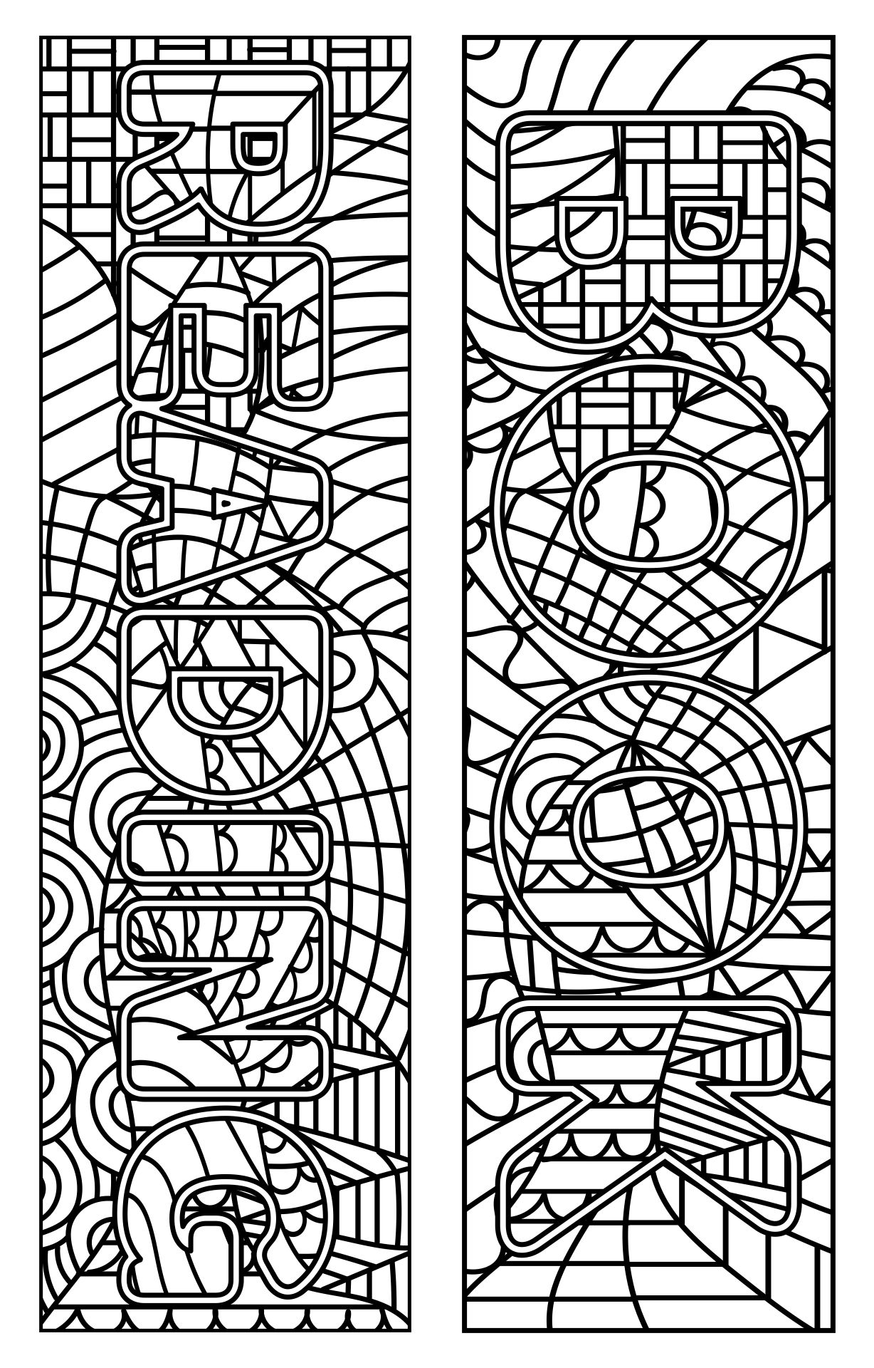 Zentangle  Printables Bookmarks