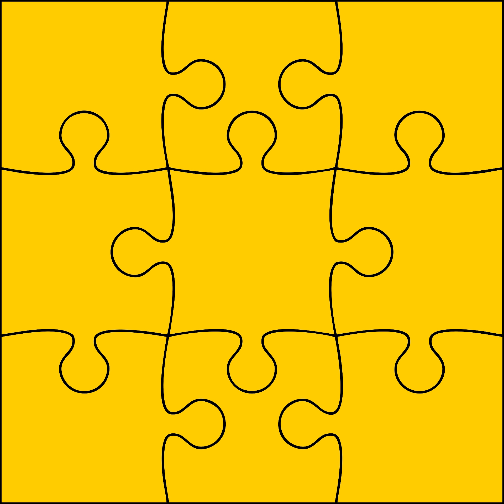 Free Printable Puzzle Piece Templates [PDF] 4, 12, 24 Piece