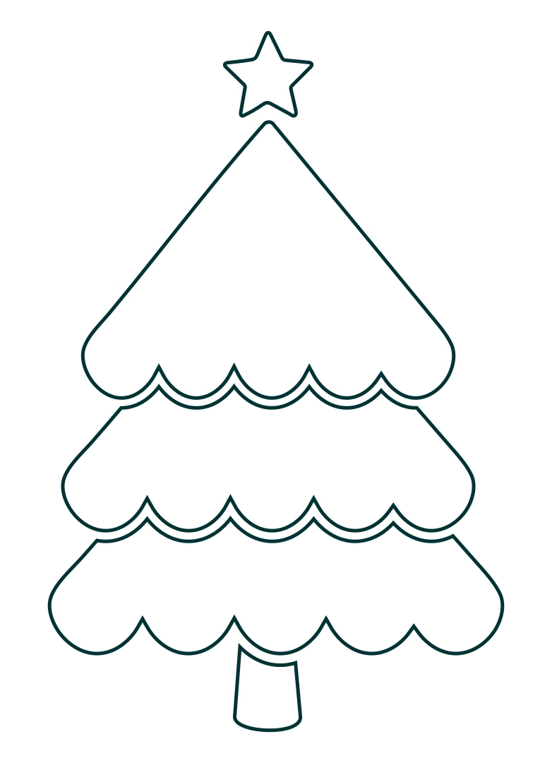 Christmas Tree Outline Pattern