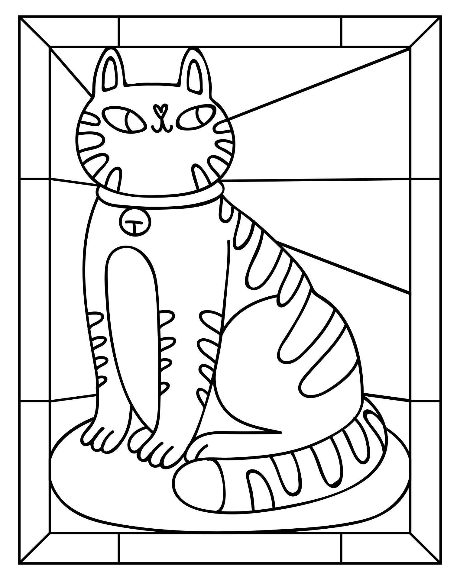 Cat Stained Glass Patterns