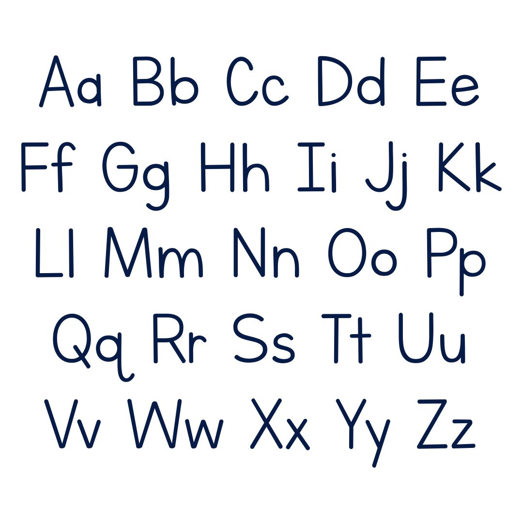 Printable Manuscript Alphabet Chart
