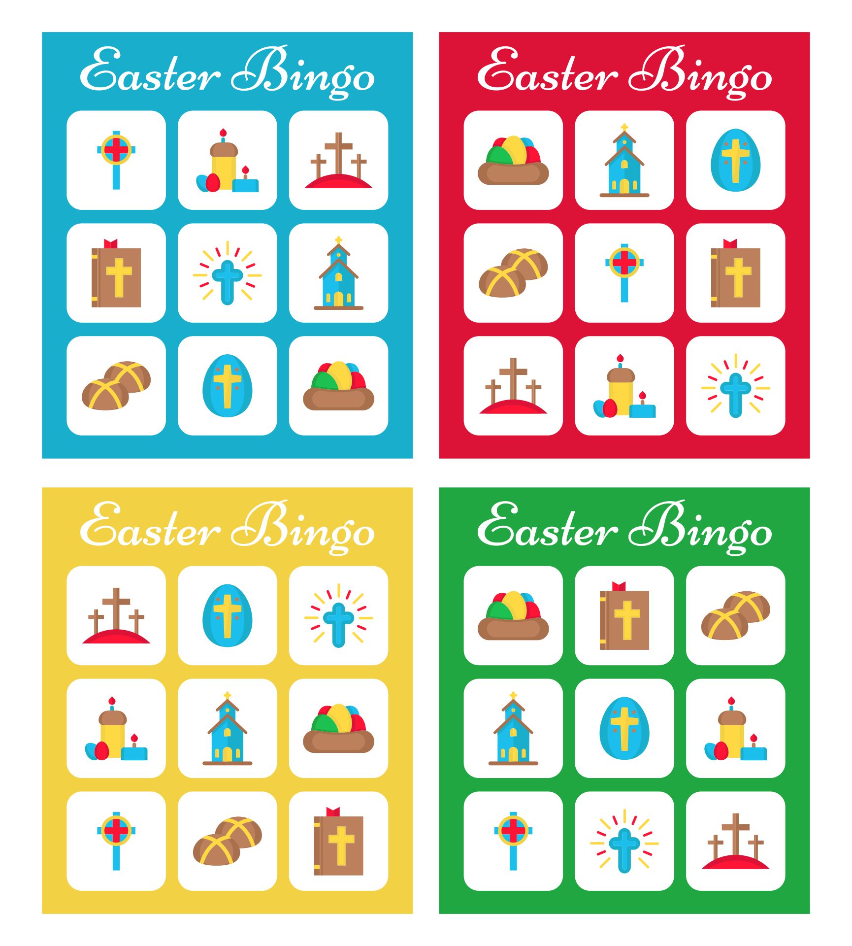 Printable Religious Easter Bingo Cards