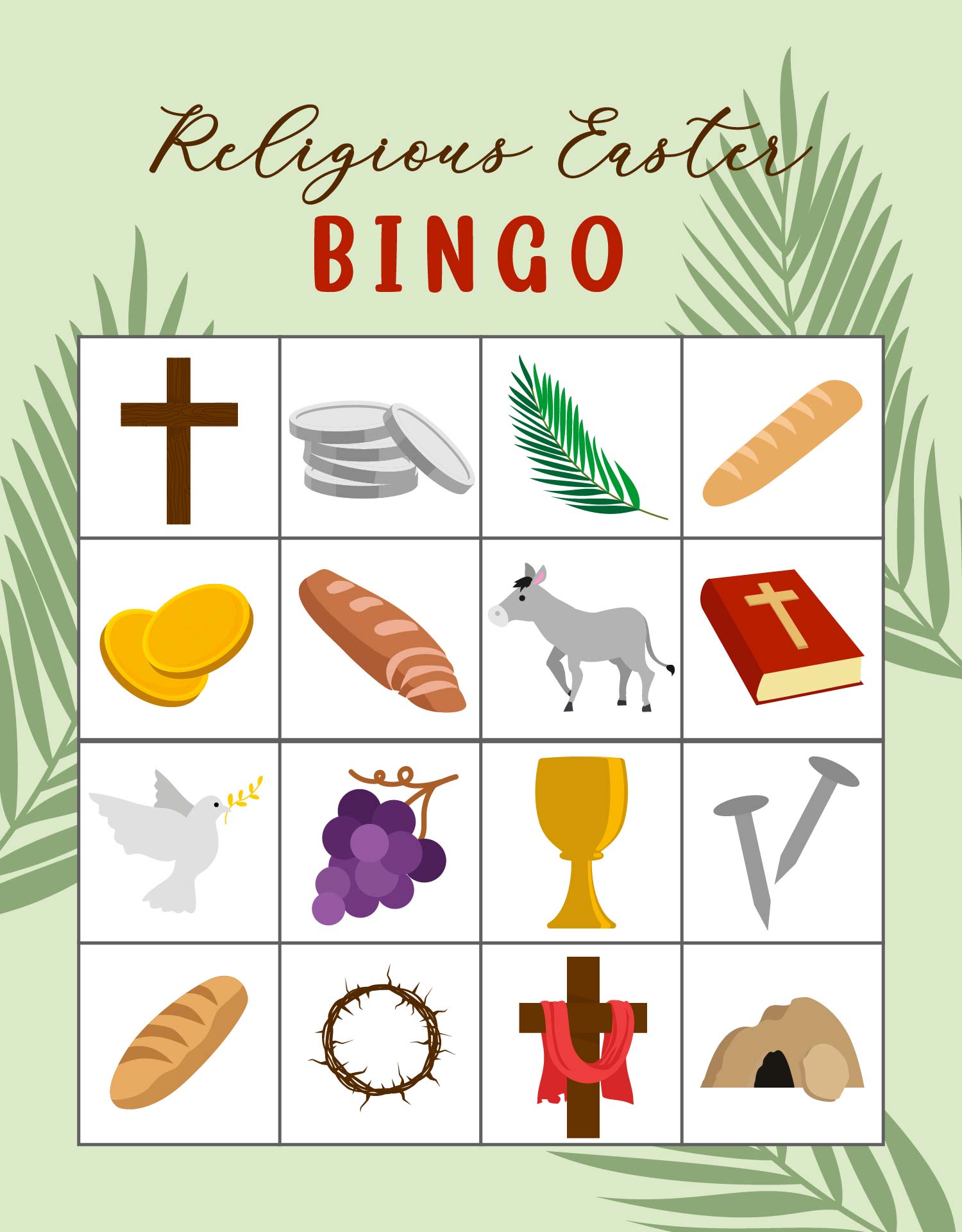 Christian Easter Bingo Printable