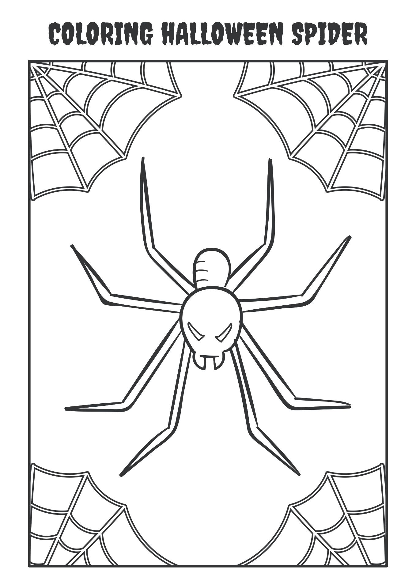 Spider Coloring Pages Printable