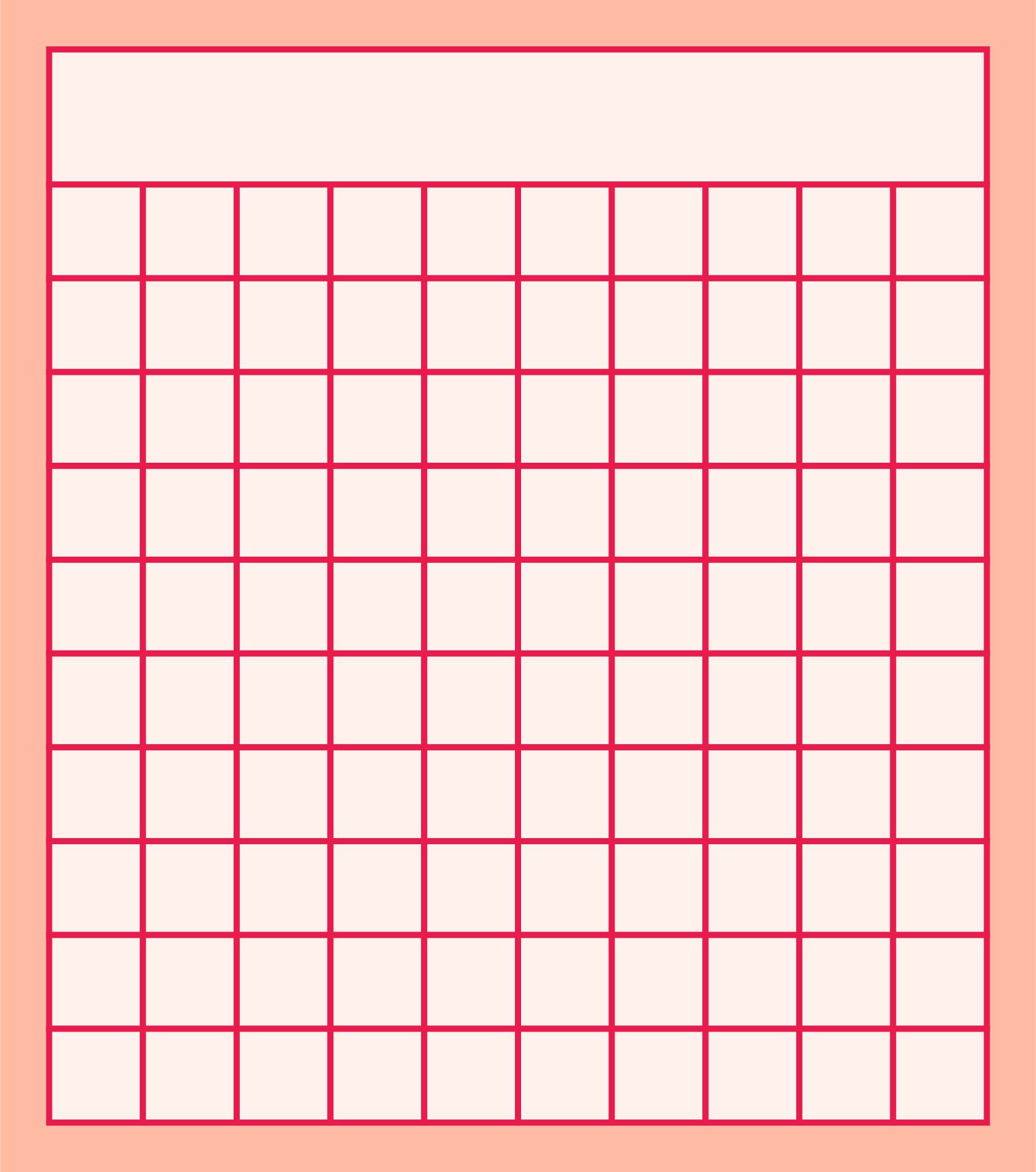 100 Grid Paper Printable