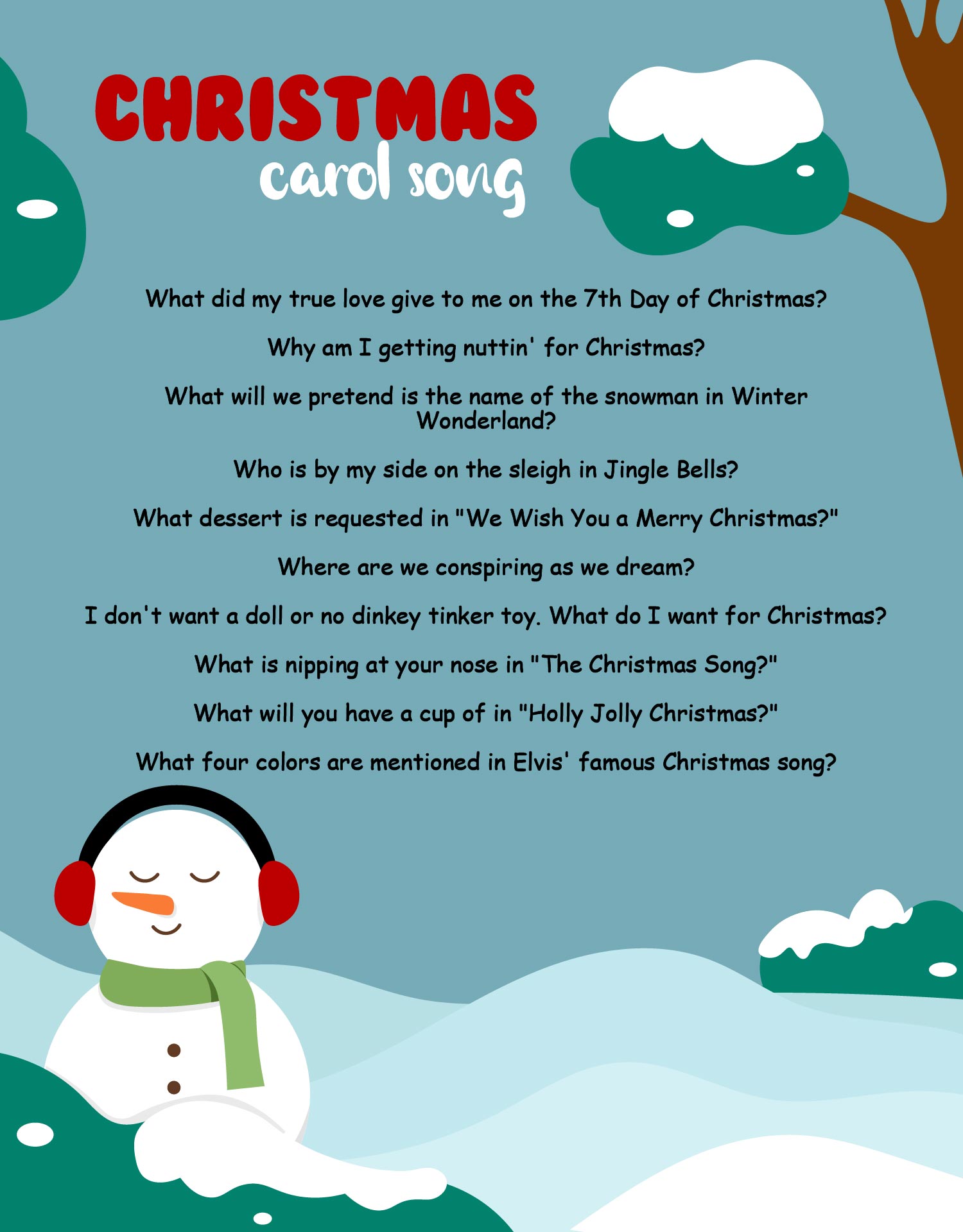 Guess the Christmas Carol Song