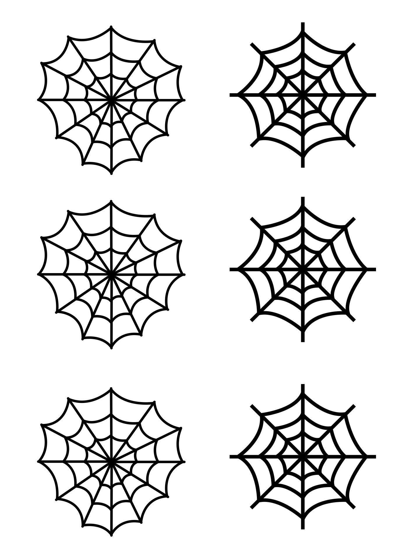 Halloween Cupcakes Spider Web Template