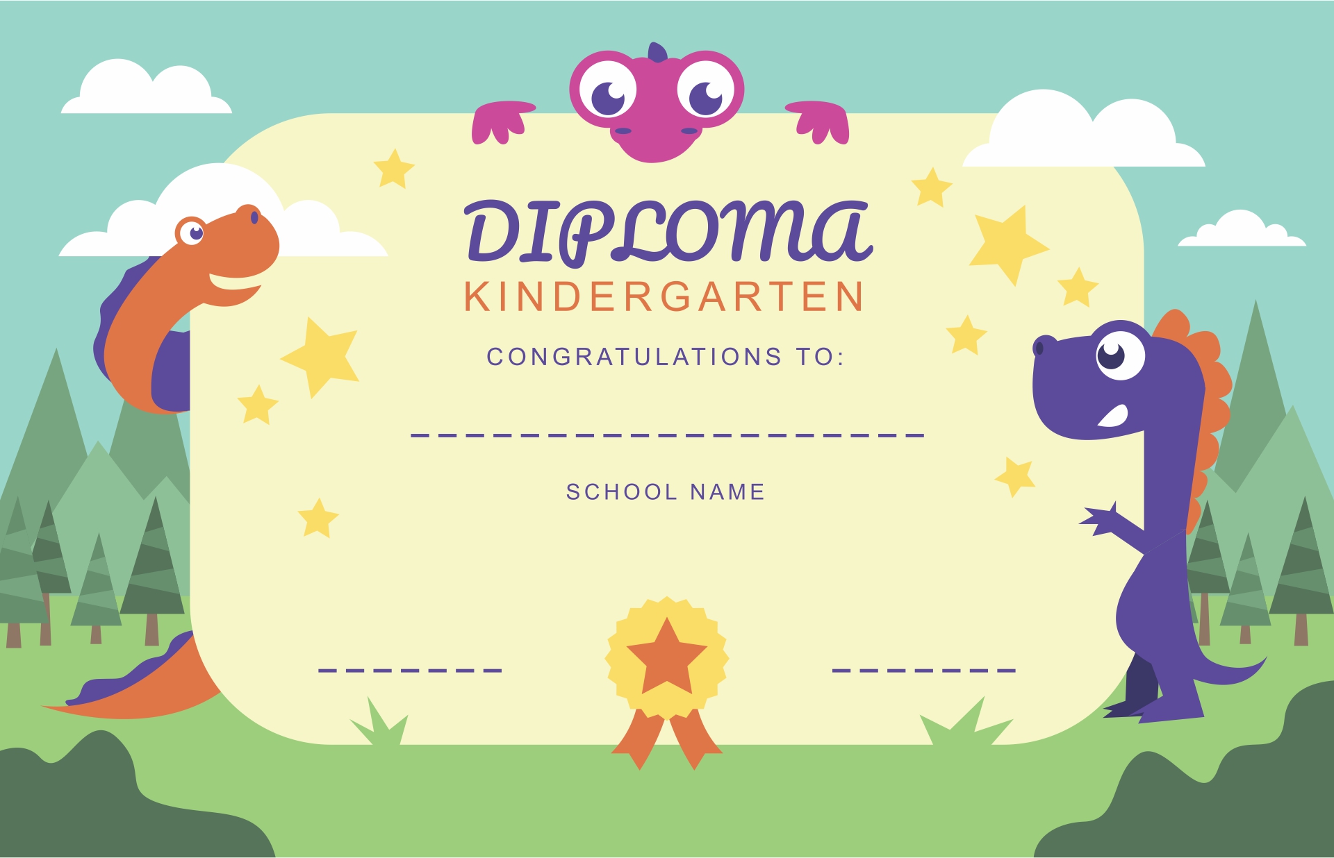 21 Best Free Printable Kindergarten Graduation Certificate Template With Regard To Preschool Graduation Certificate Template Free