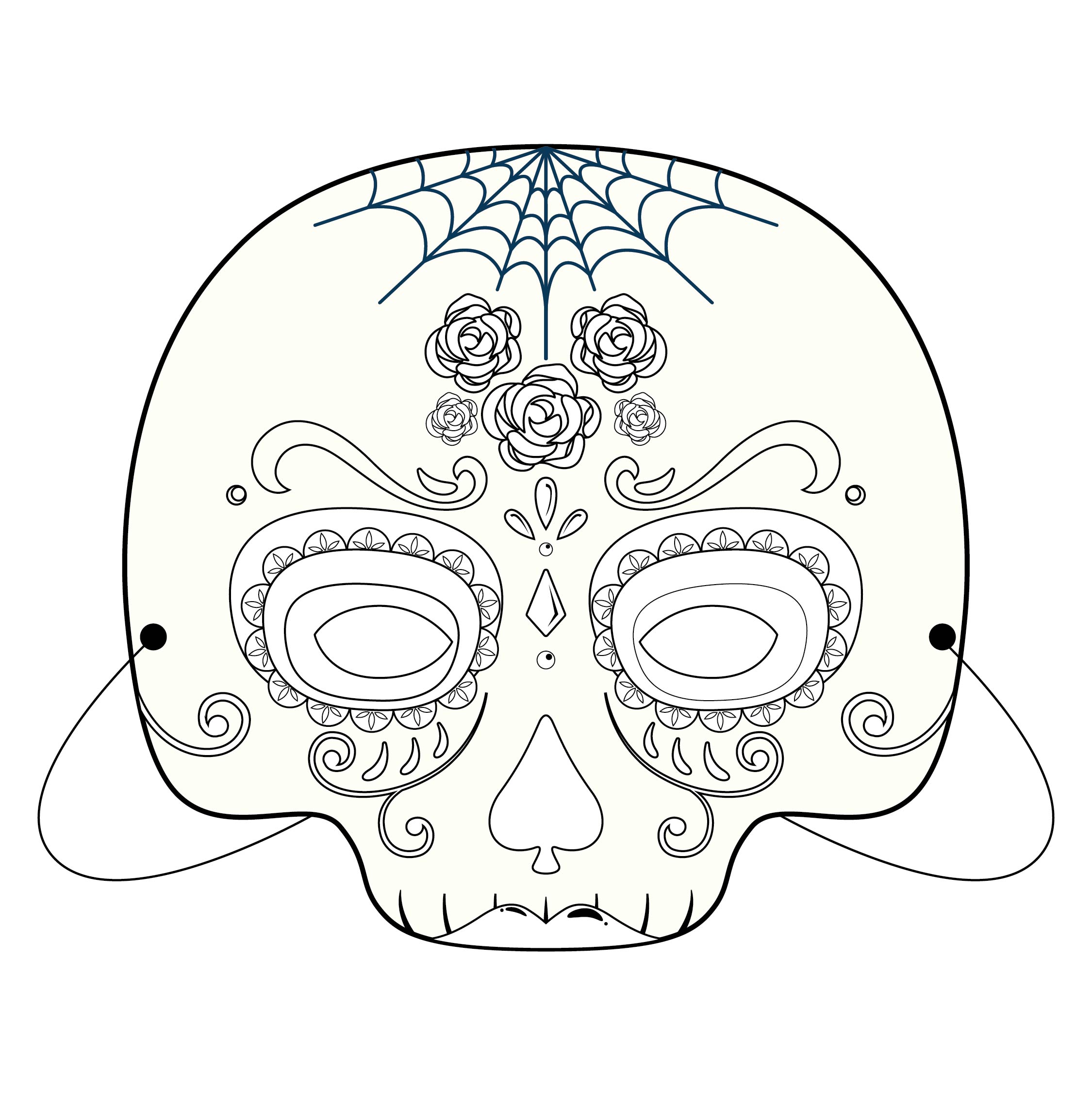 Face Coloring Halloween Masks 15 Free PDF Printables Printablee
