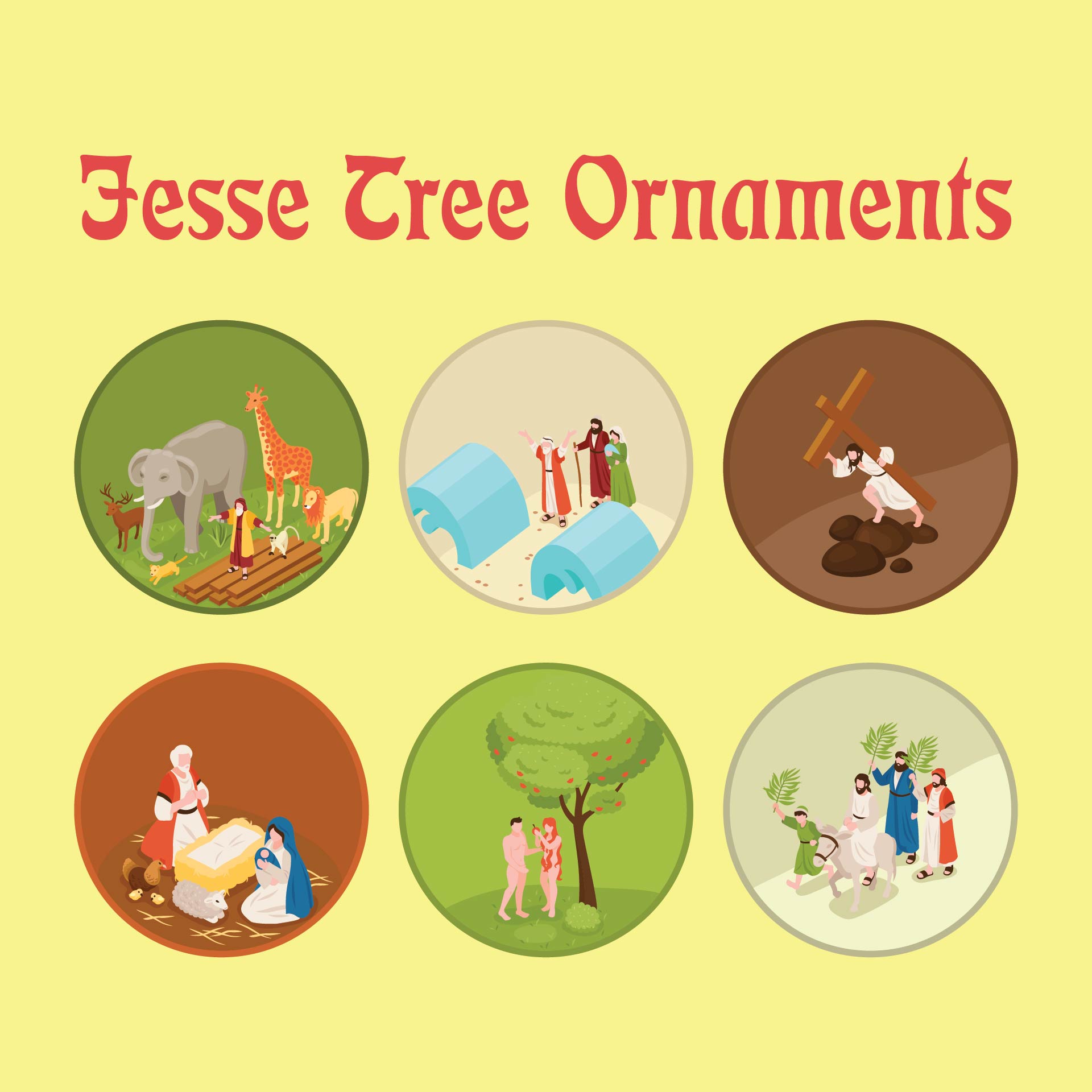 Printable Jesse Tree Ornaments