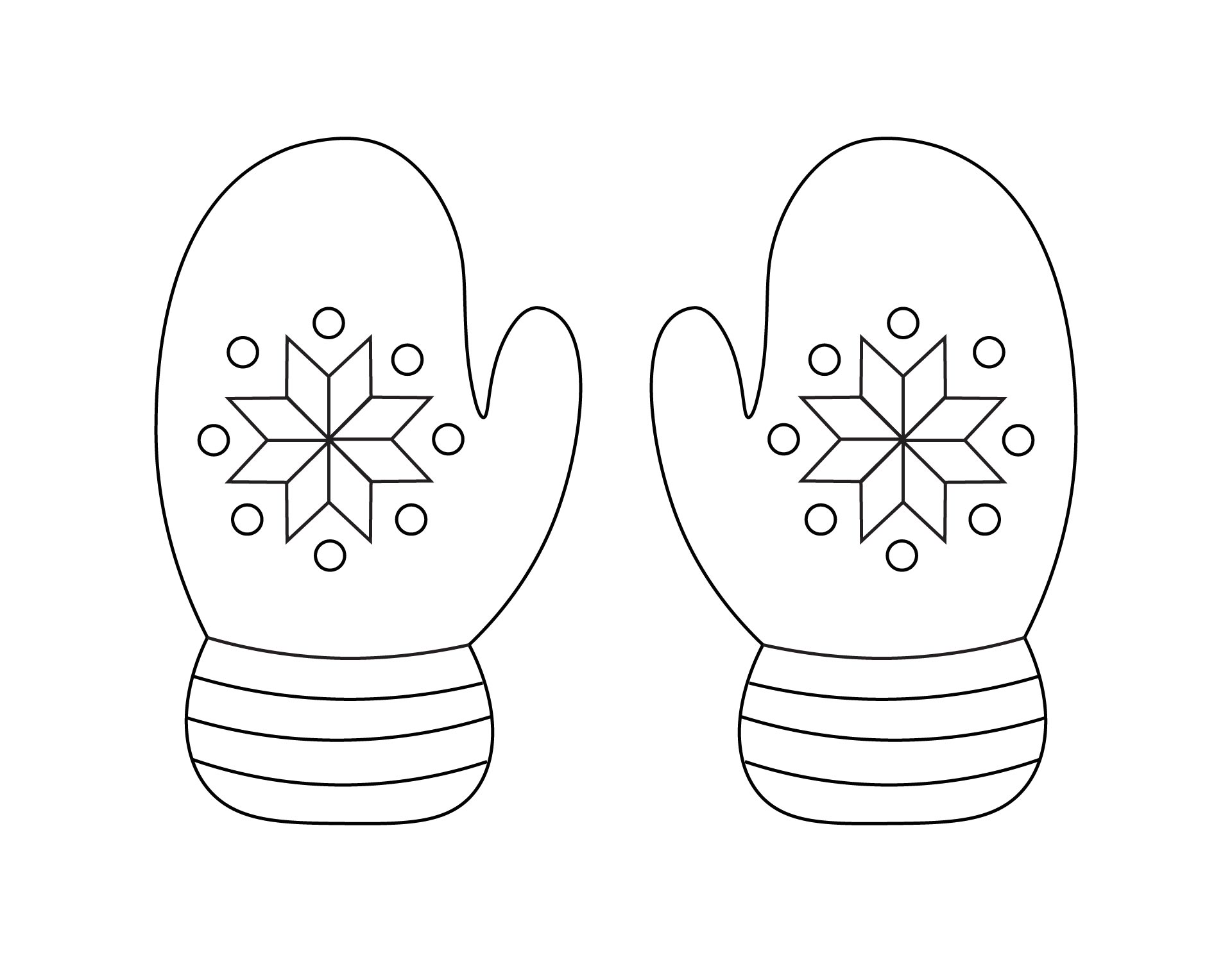 Printable Mitten Pattern