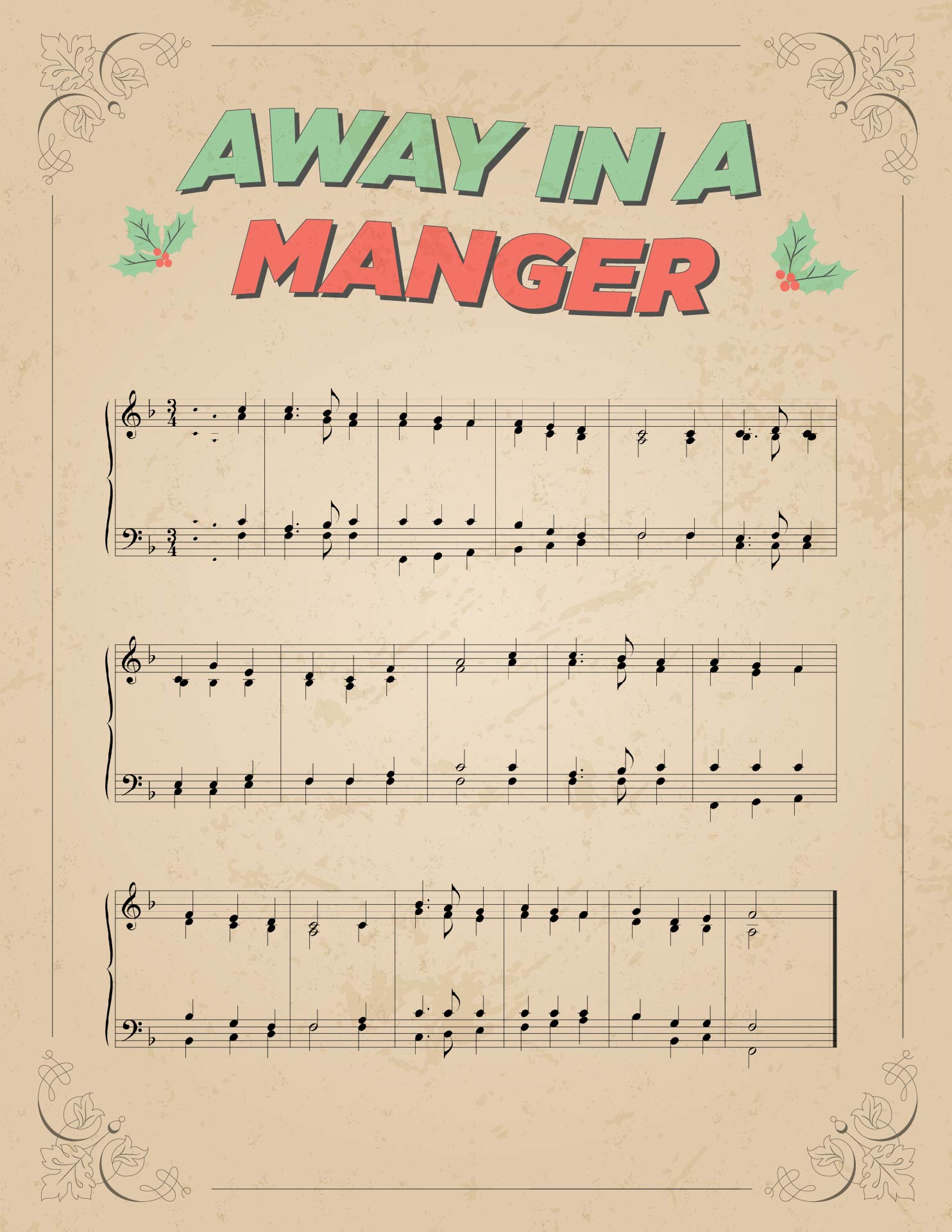  Printable Christmas Sheet Music