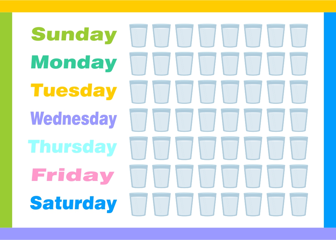 Printable Fluid Intake Chart Template