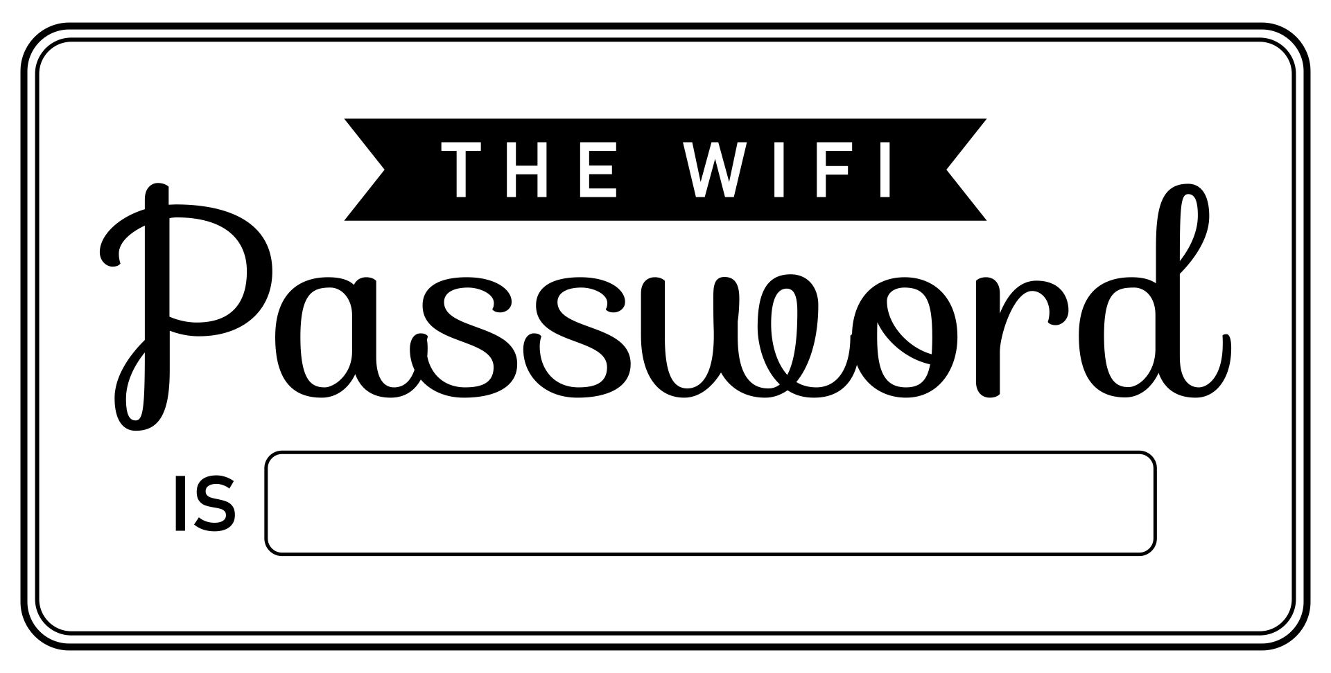 Guest Wifi Password Printable