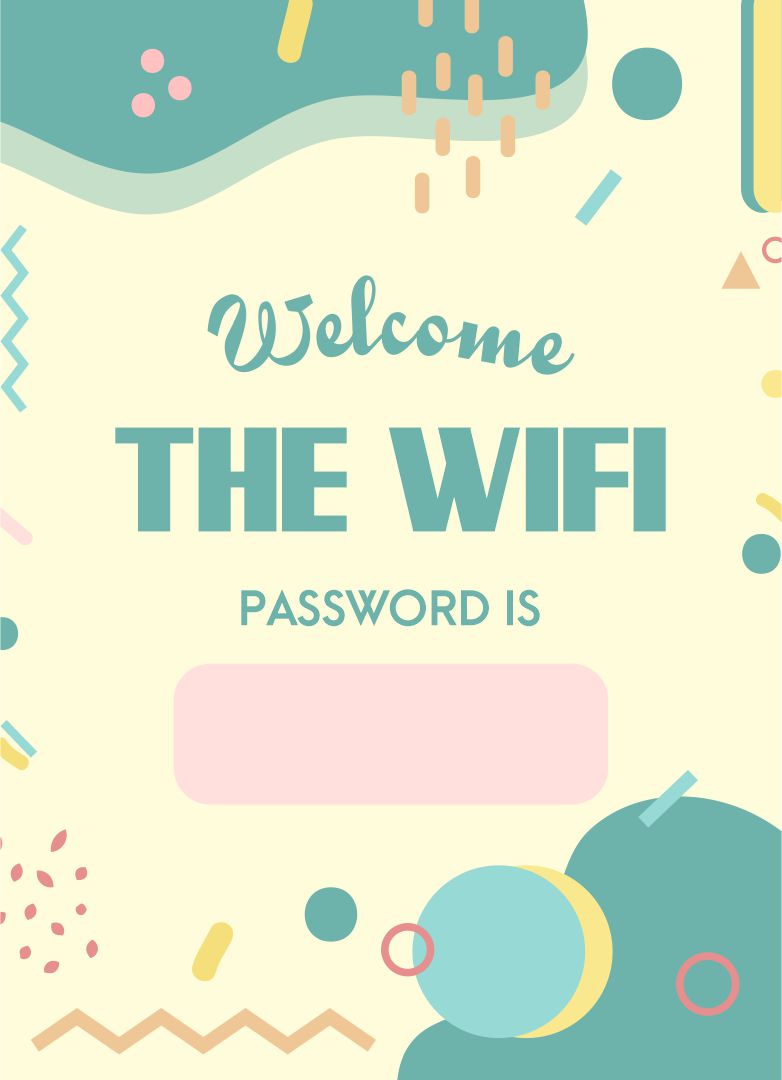 Wifi Password Guest Room Printable