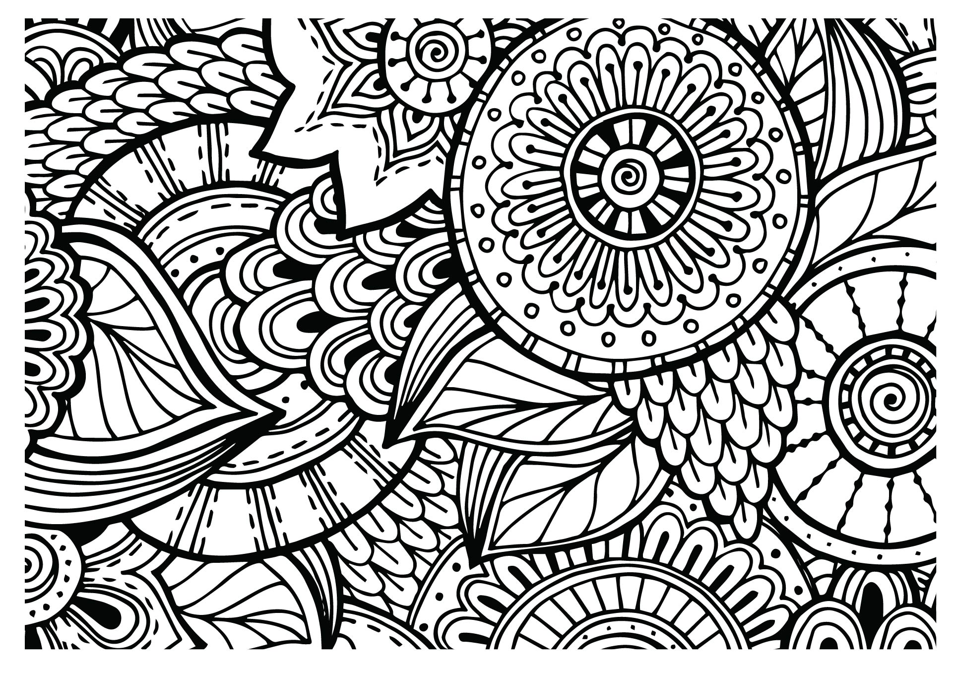 10 Best Printable Coloring Pages Doodle Art - printablee.com