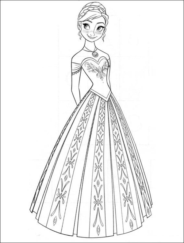 Anna Frozen Coloring Pages to Print