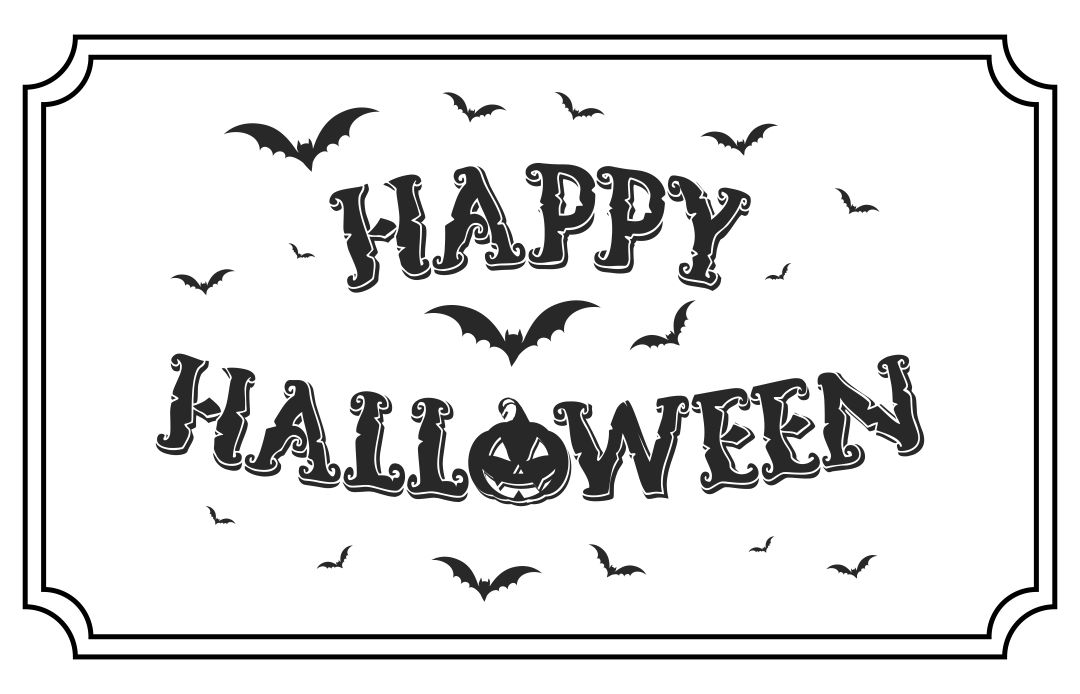 Black and White Halloween Card