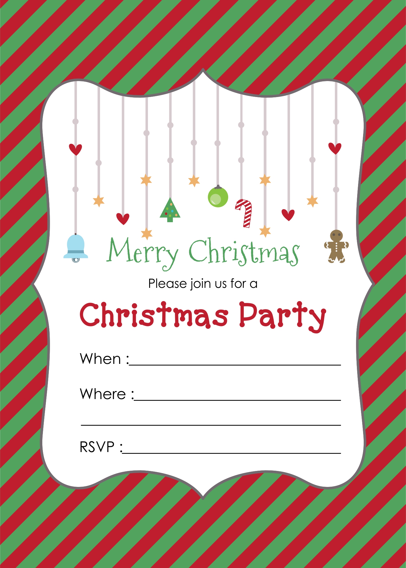 Christmas Holiday Party Invitation Templates Free