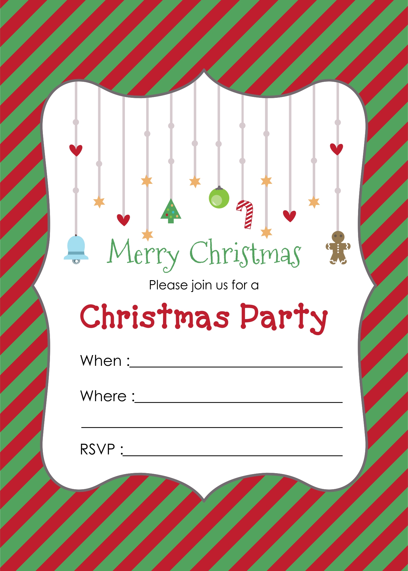 Free Templates For Christmas Invitations