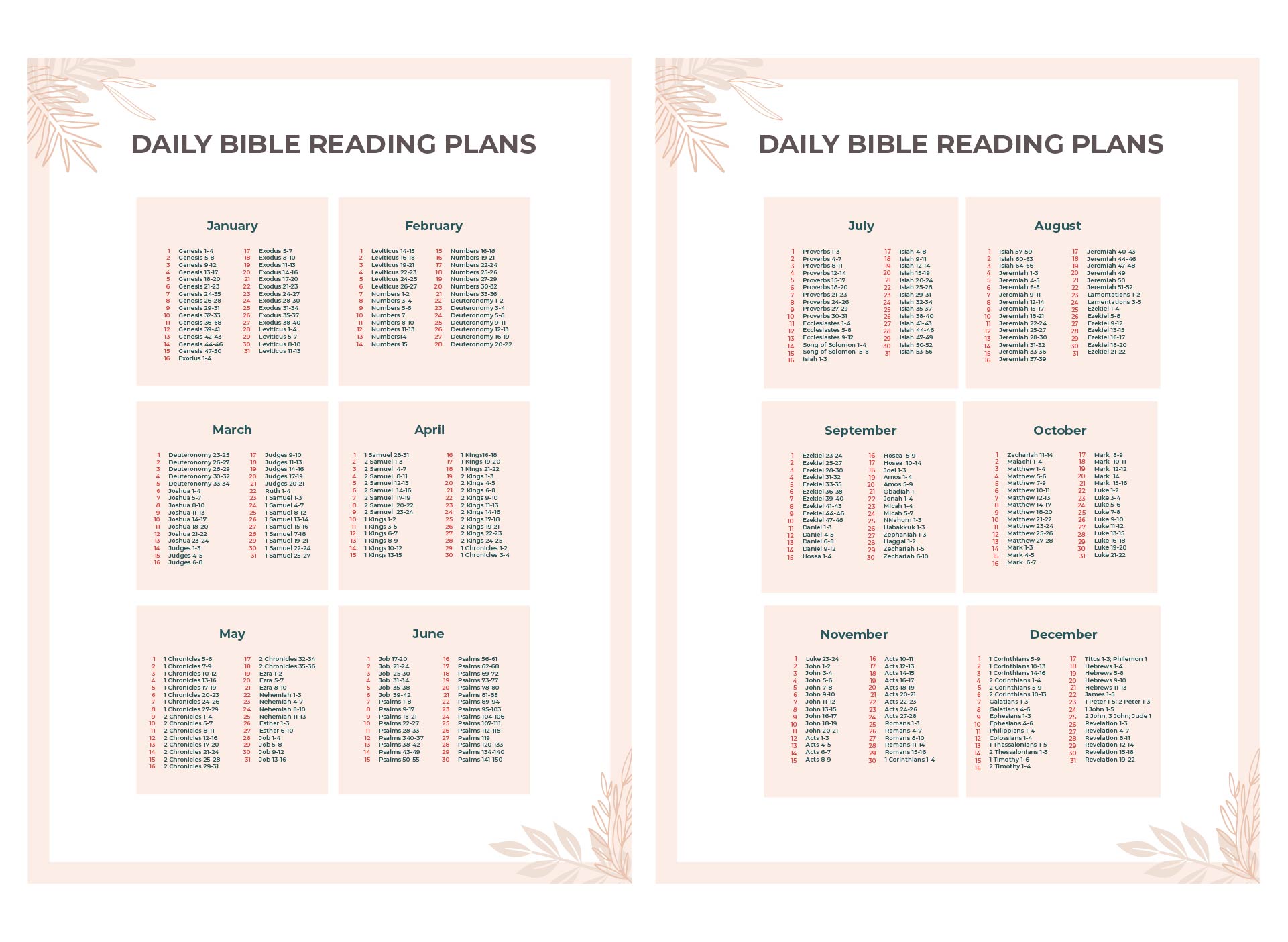 Daily Bible Reading Plans