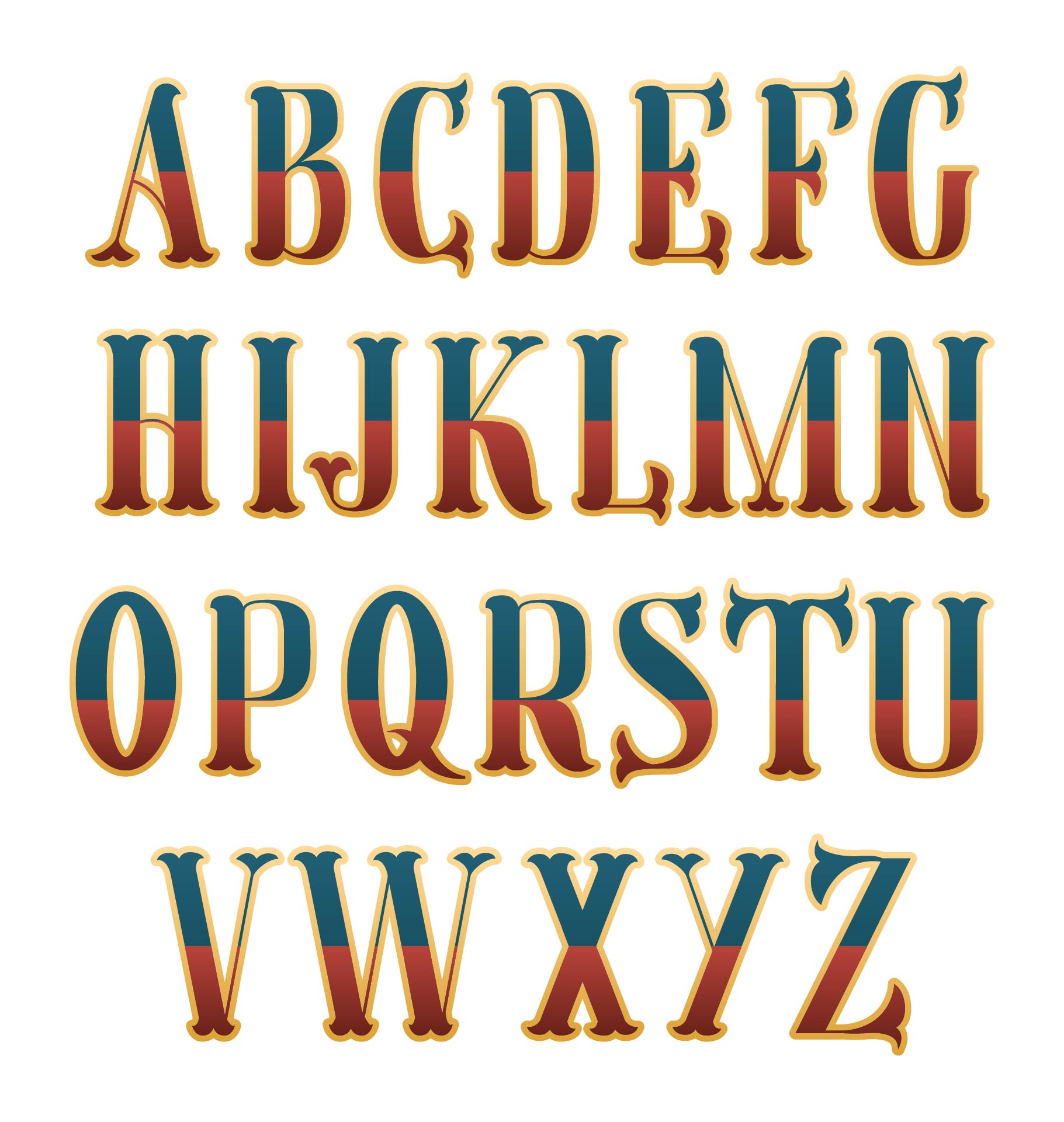 Alphabet Letters Font - 6 Free PDF Printables | Printablee