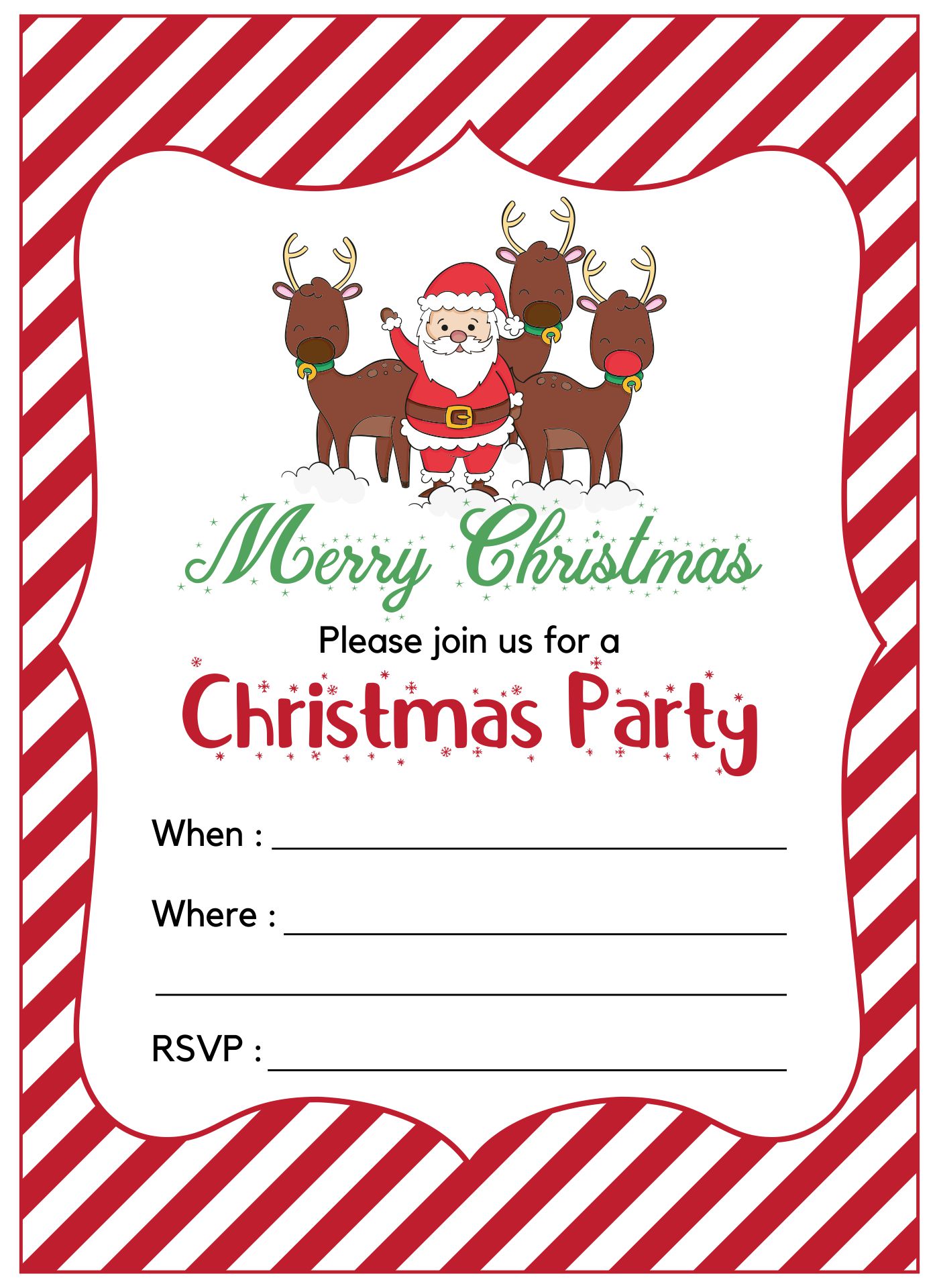 Christmas Party Invitation Cards