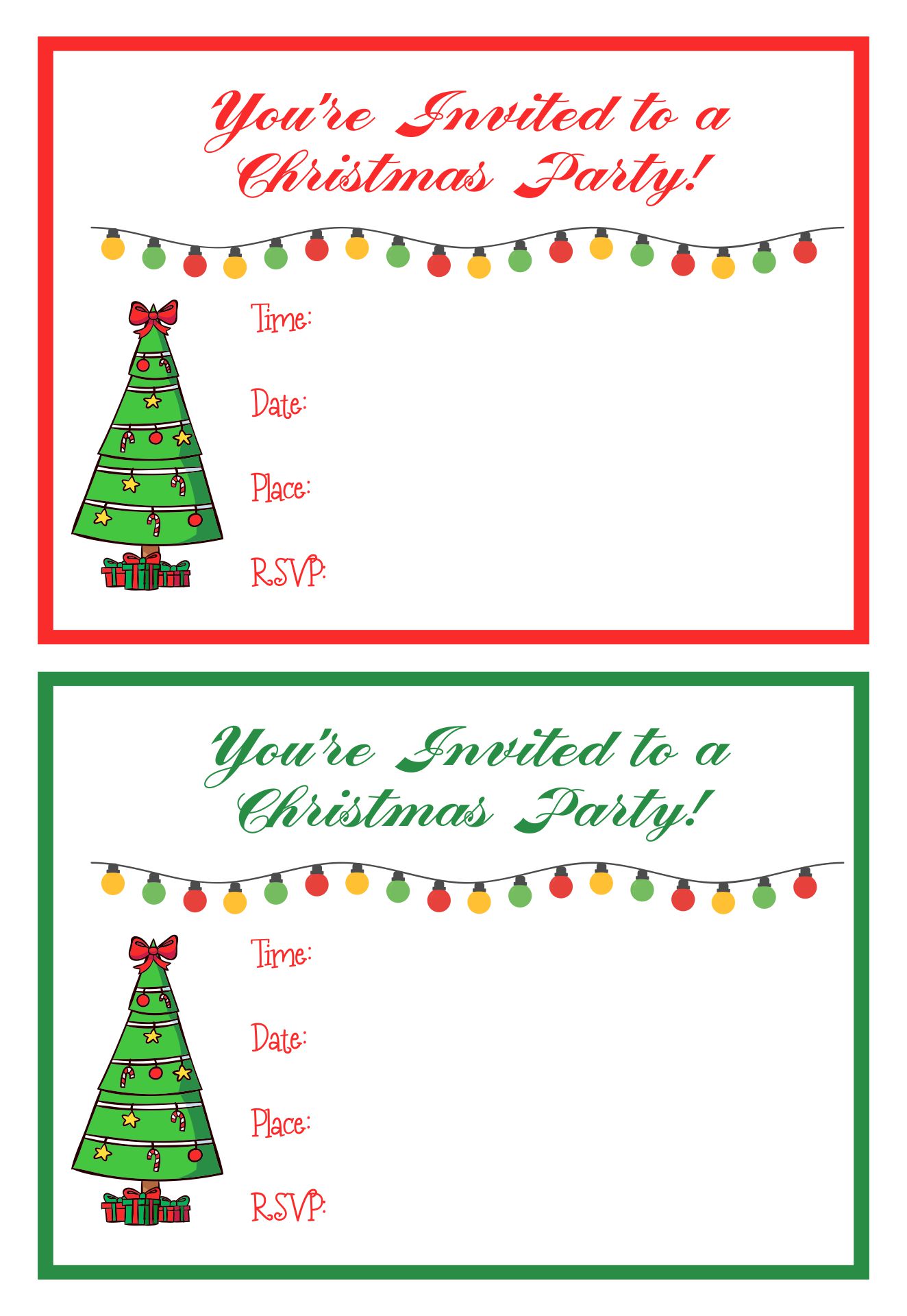 10 Best Free Printable Christmas Invitations PDF for Free at Printablee