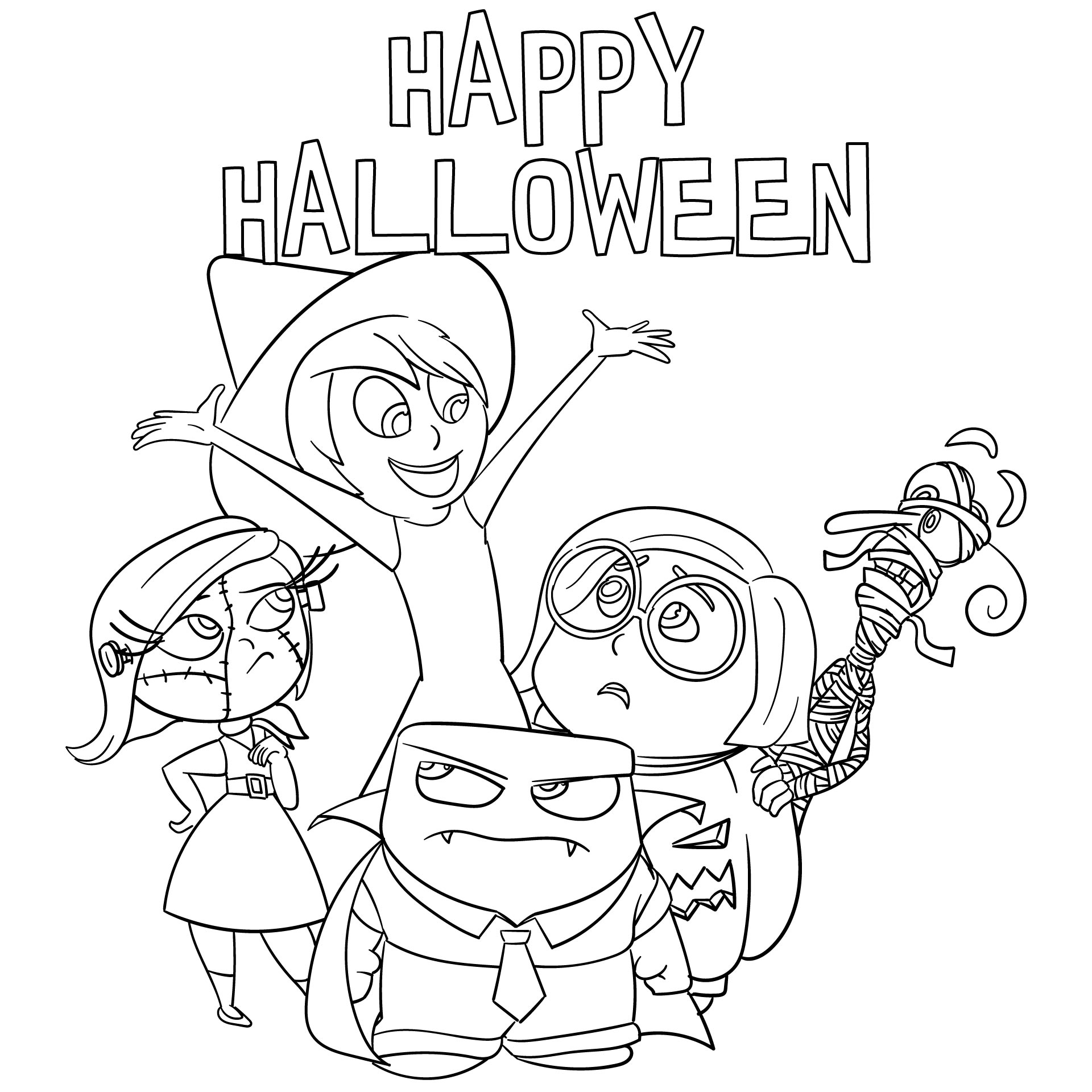 15 Best Disney Halloween Coloring Pages Printable