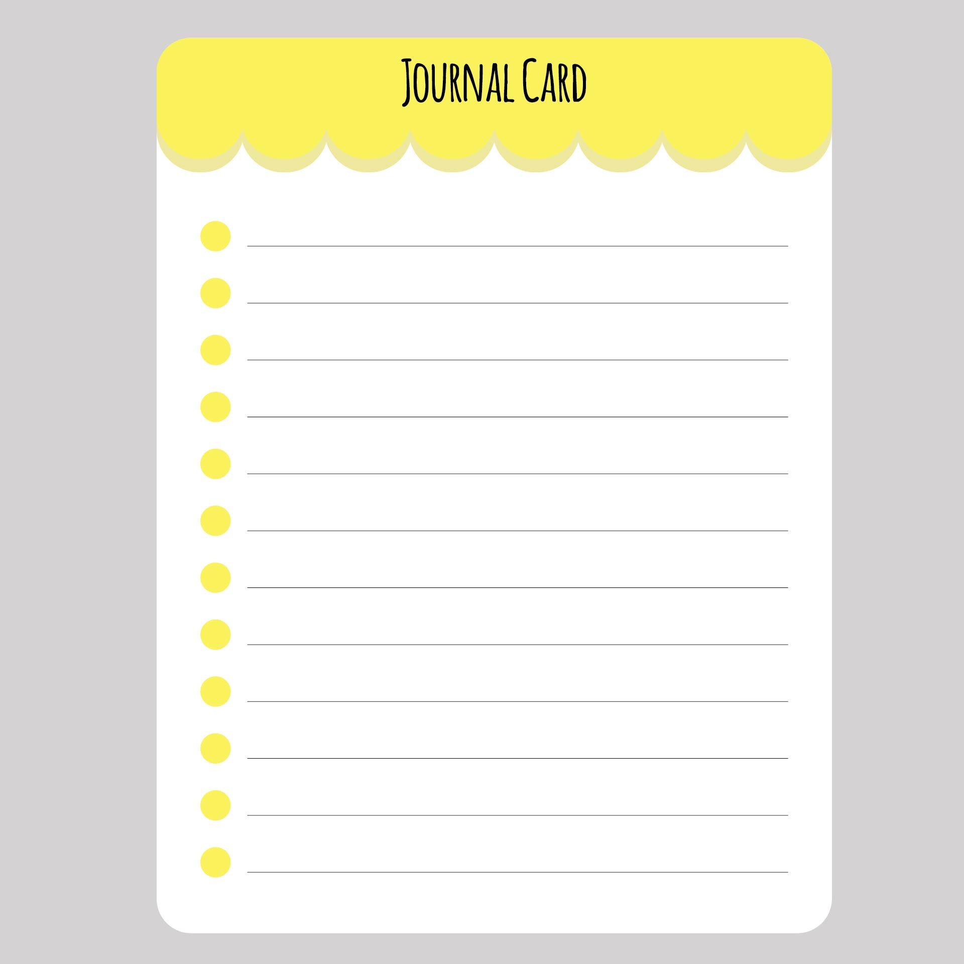 Printable Journal Cards