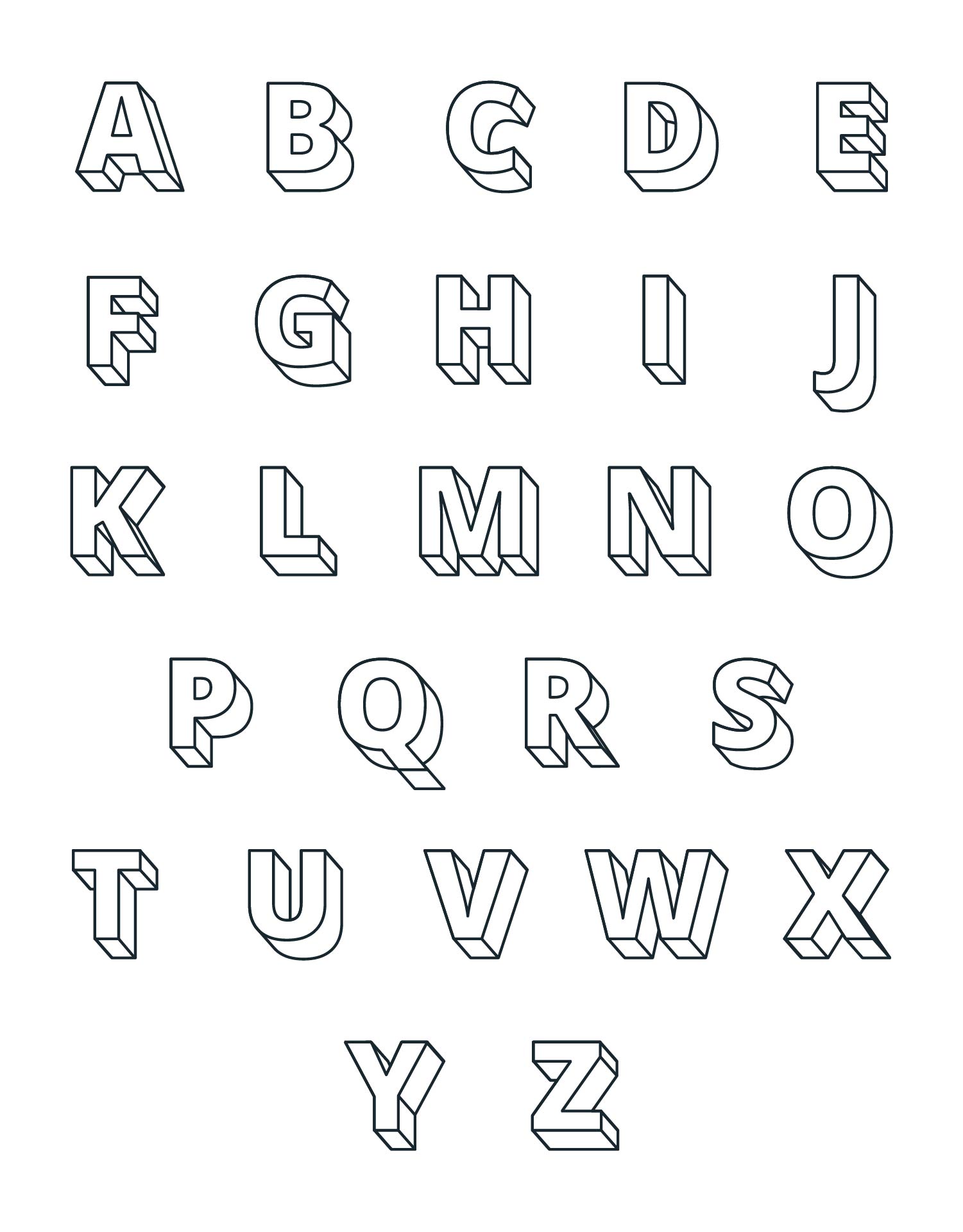 Alphabet Letters Font - 6 Free PDF Printables | Printablee