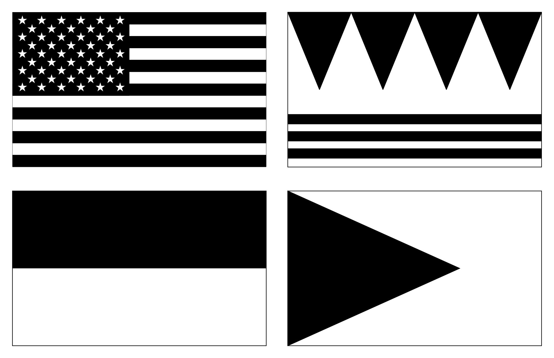 Printable Black and White Flag