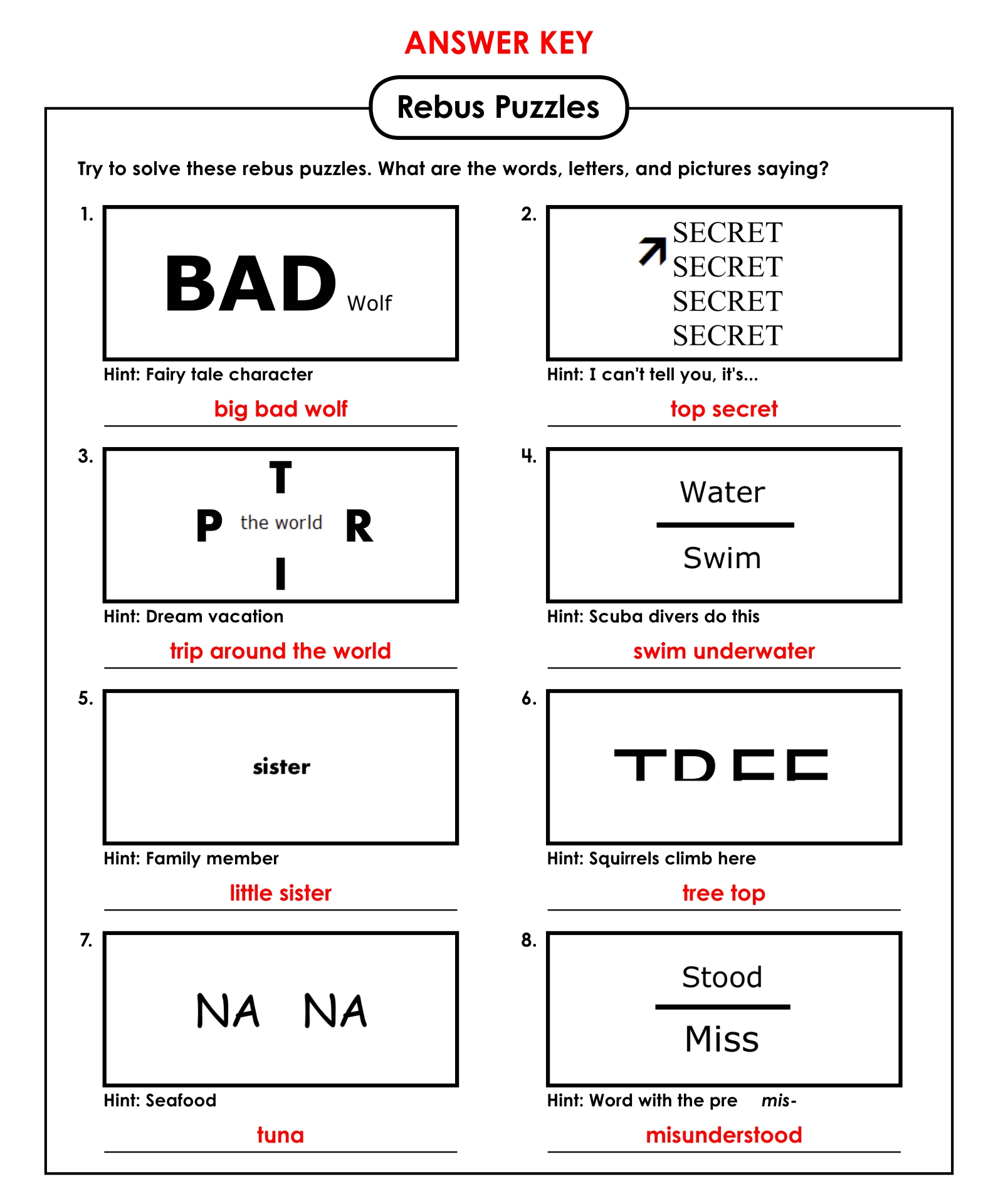 Rebus Puzzle February 10 Free PDF Printables Printablee