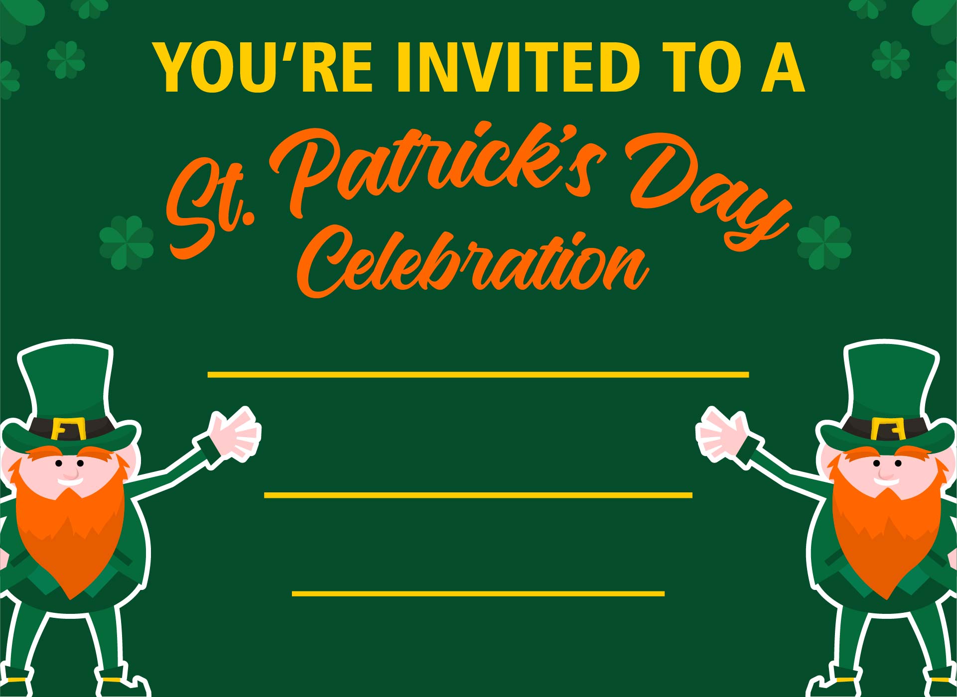 St. Patricks Day Invitation Template
