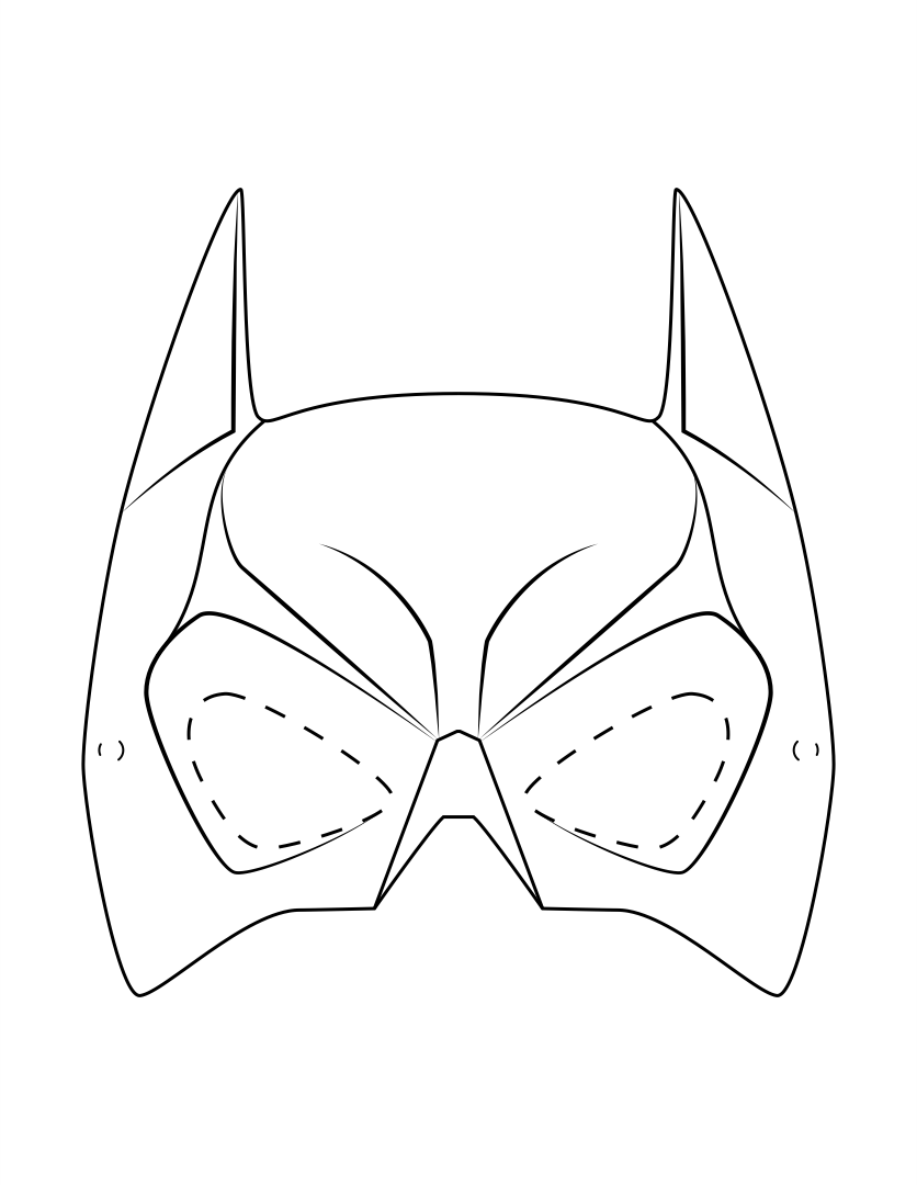 Batman Superhero Mask Template Printable