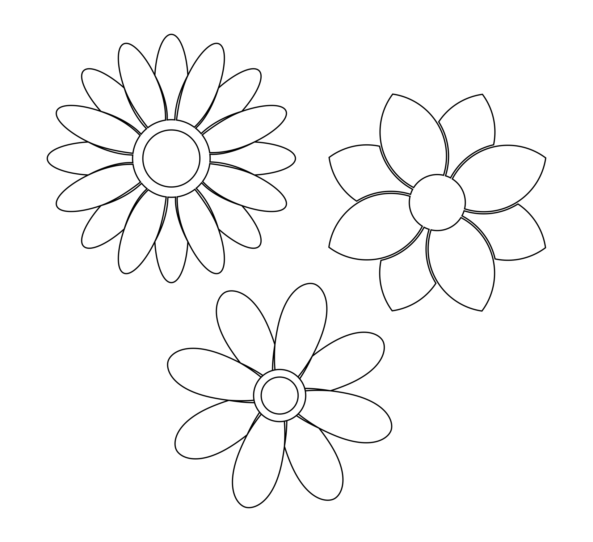 Large Flower Stencils Printable