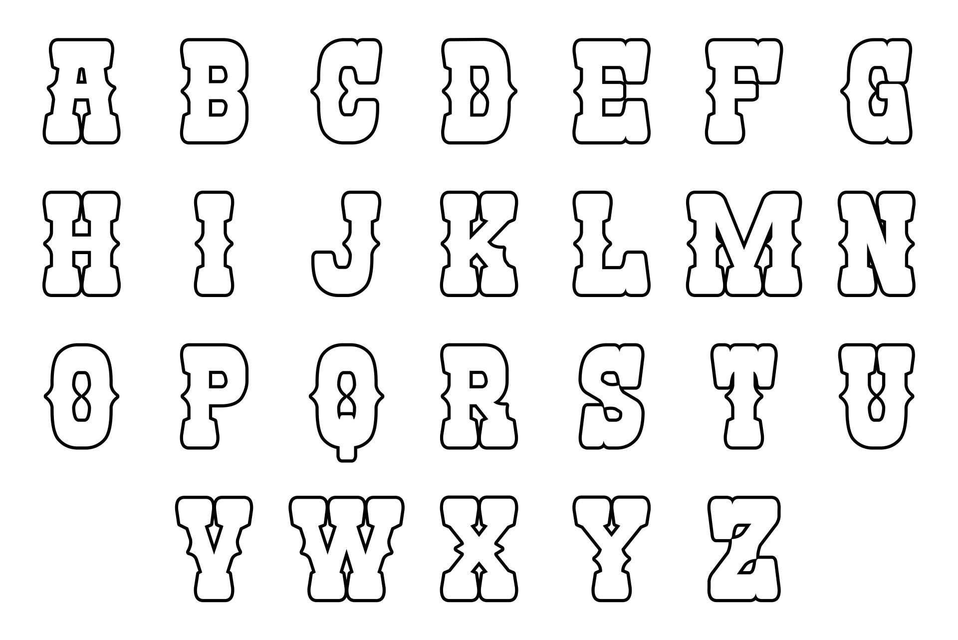 Printable Letter Stencils Outlines