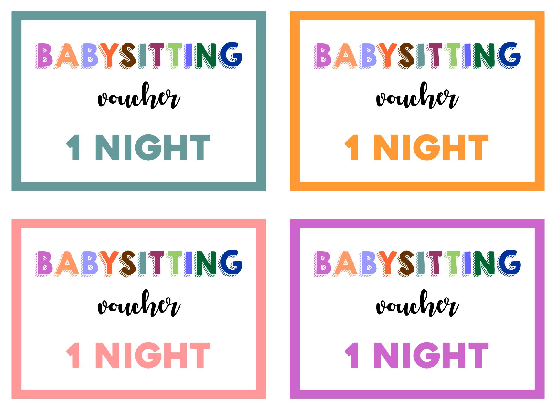 Babysitting Voucher Template 10 Free PDF Printables Printablee Babysitting Voucher Template 10 Free PDF Printables Printablee