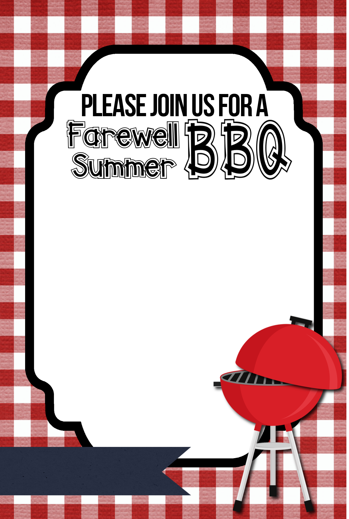 Printable BBQ Party Invitation Template