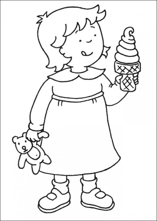 Caillou Christmas Coloring Printable