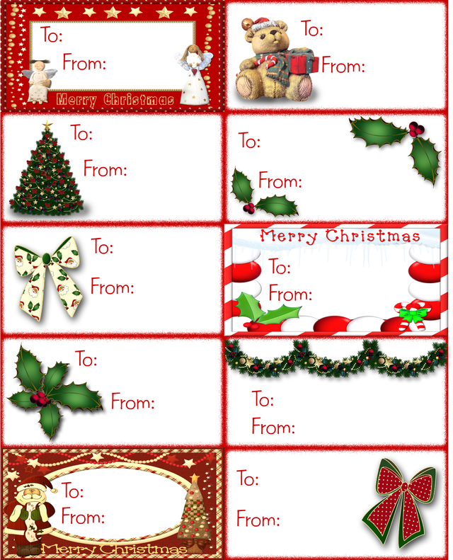 3X5 Printable Christmas Gift Tags | Printablee