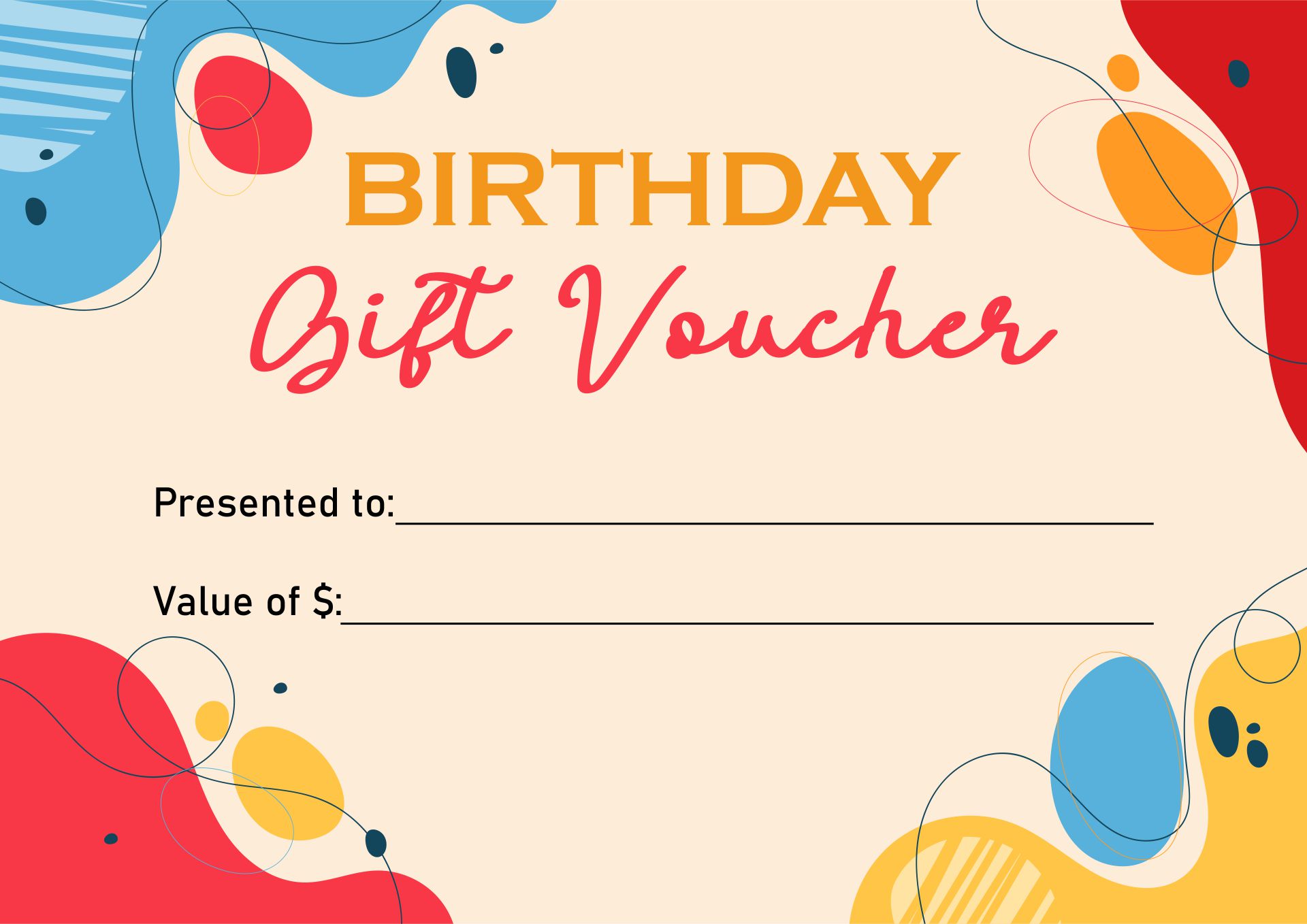 birthday coupon template kids