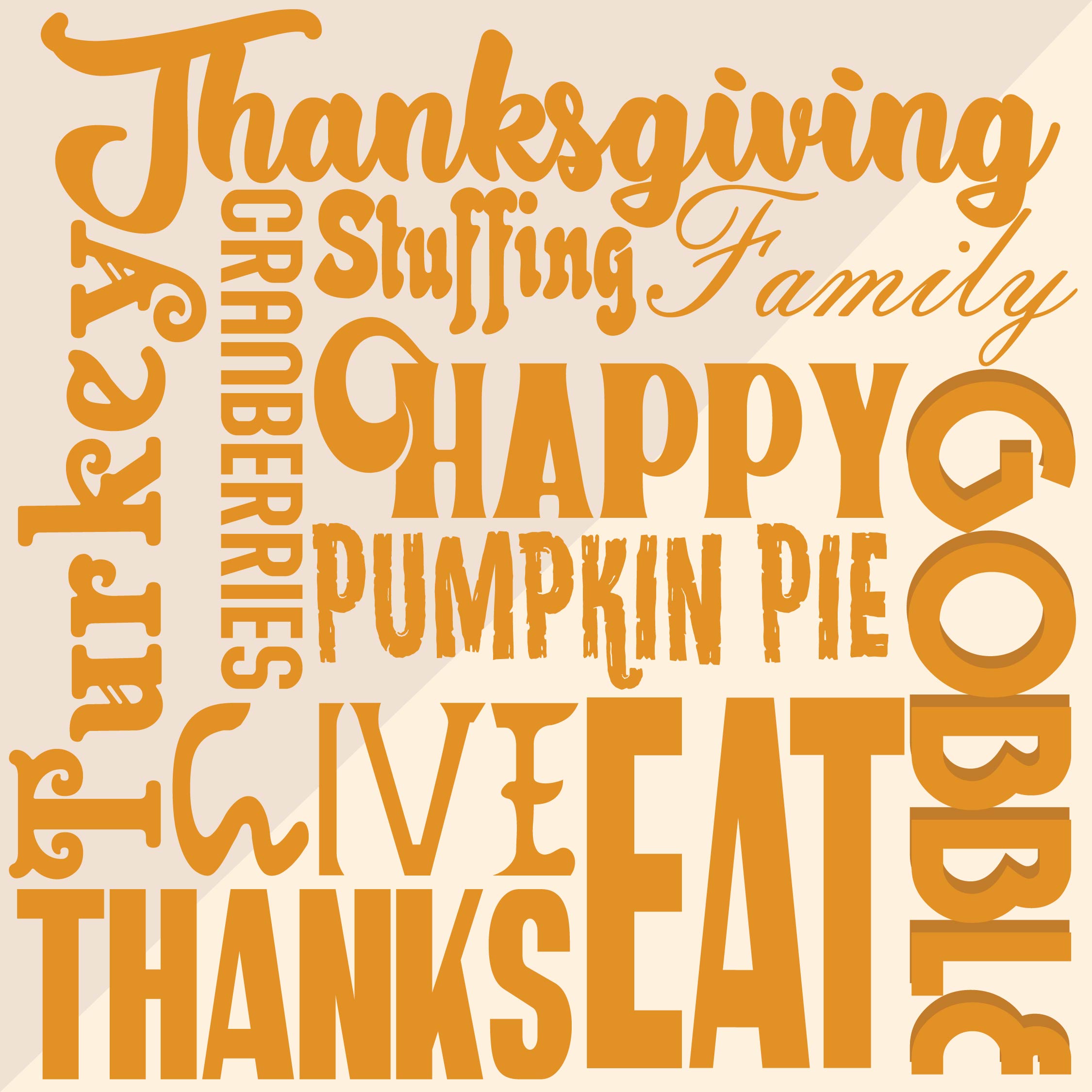 Printable Thanksgiving Word Art